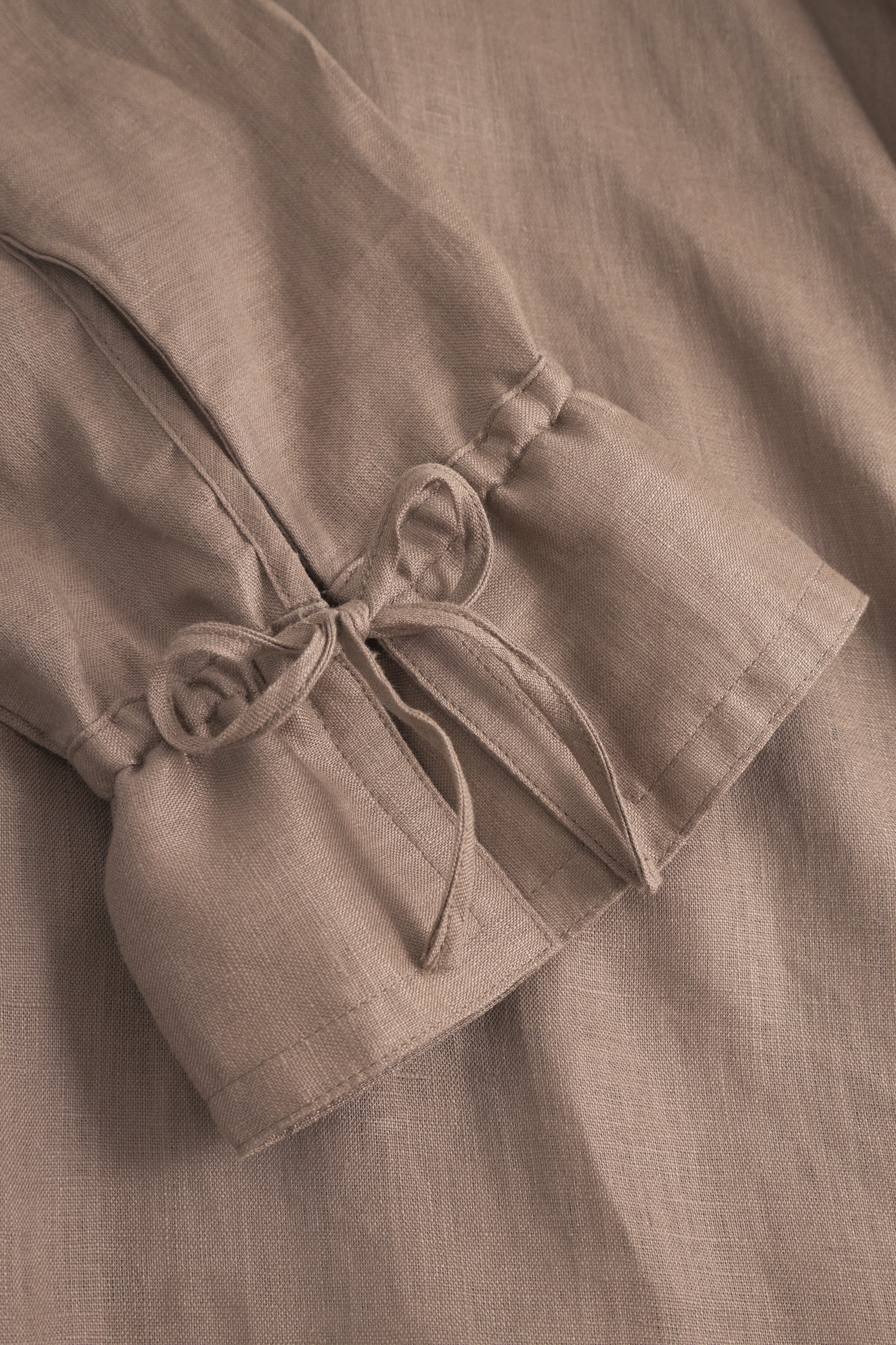 Rue de Tokyo SELIA SOLID LINEN Shirts TAUPE