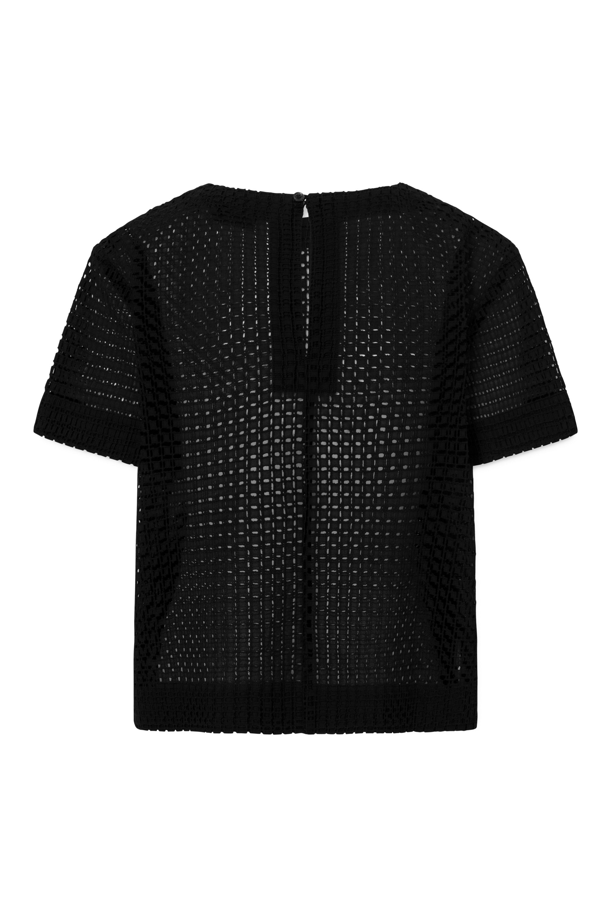 Rue de Tokyo SELIN BRODERIE ANGLAISE Shirts BLACK
