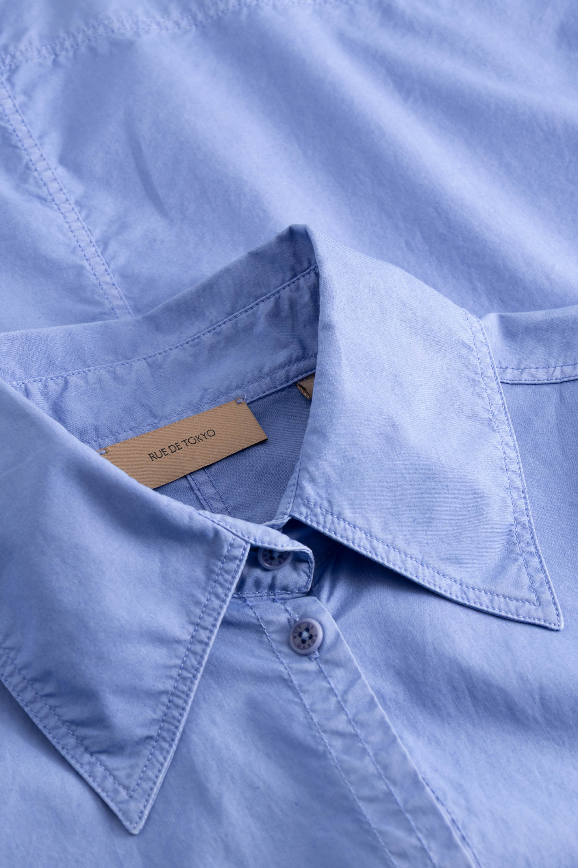 Rue de Tokyo SEREN GMTD POPLIN Shirts BLUE BONNET