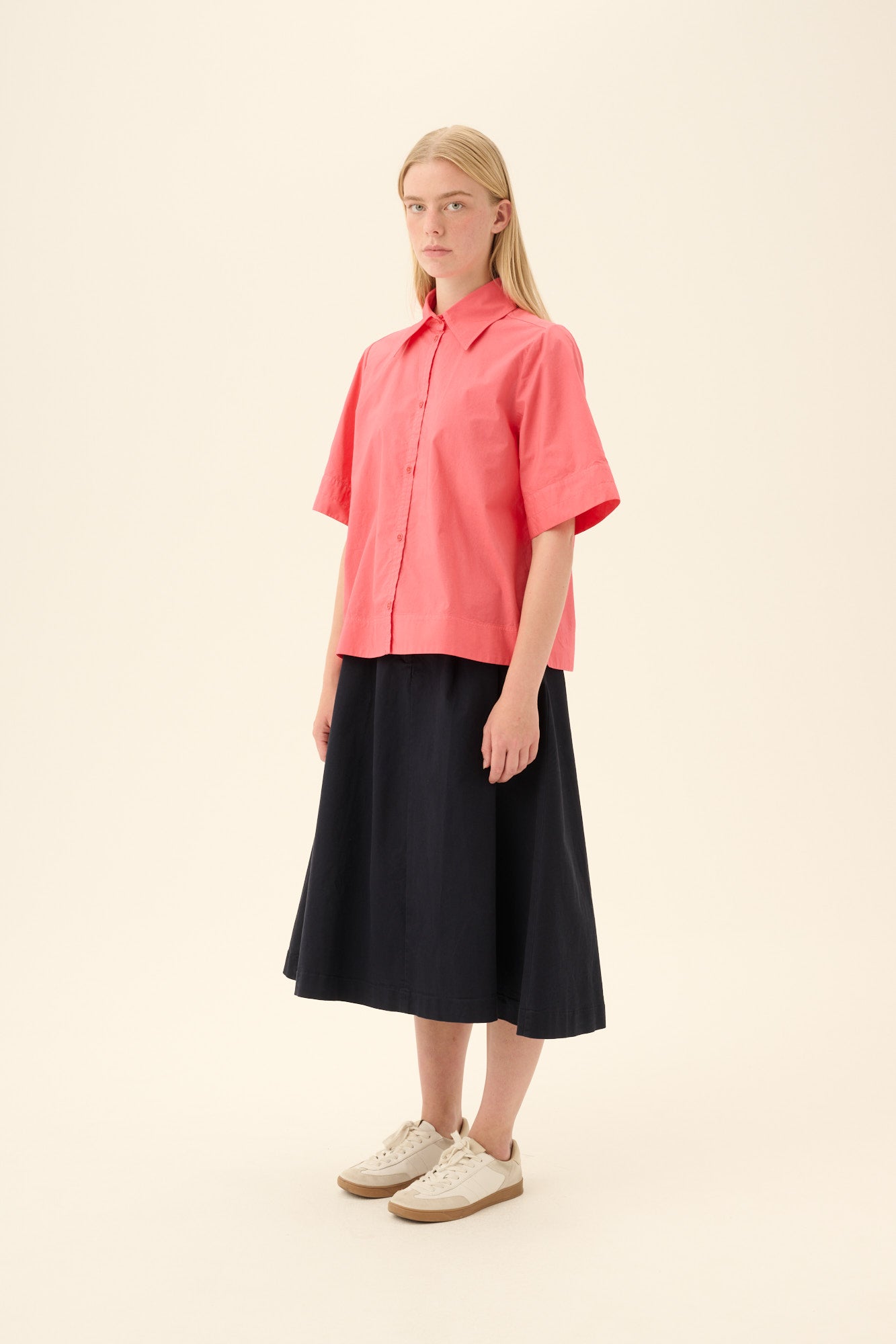 Rue de Tokyo SEREN GMTD POPLIN Shirts CORAL RED