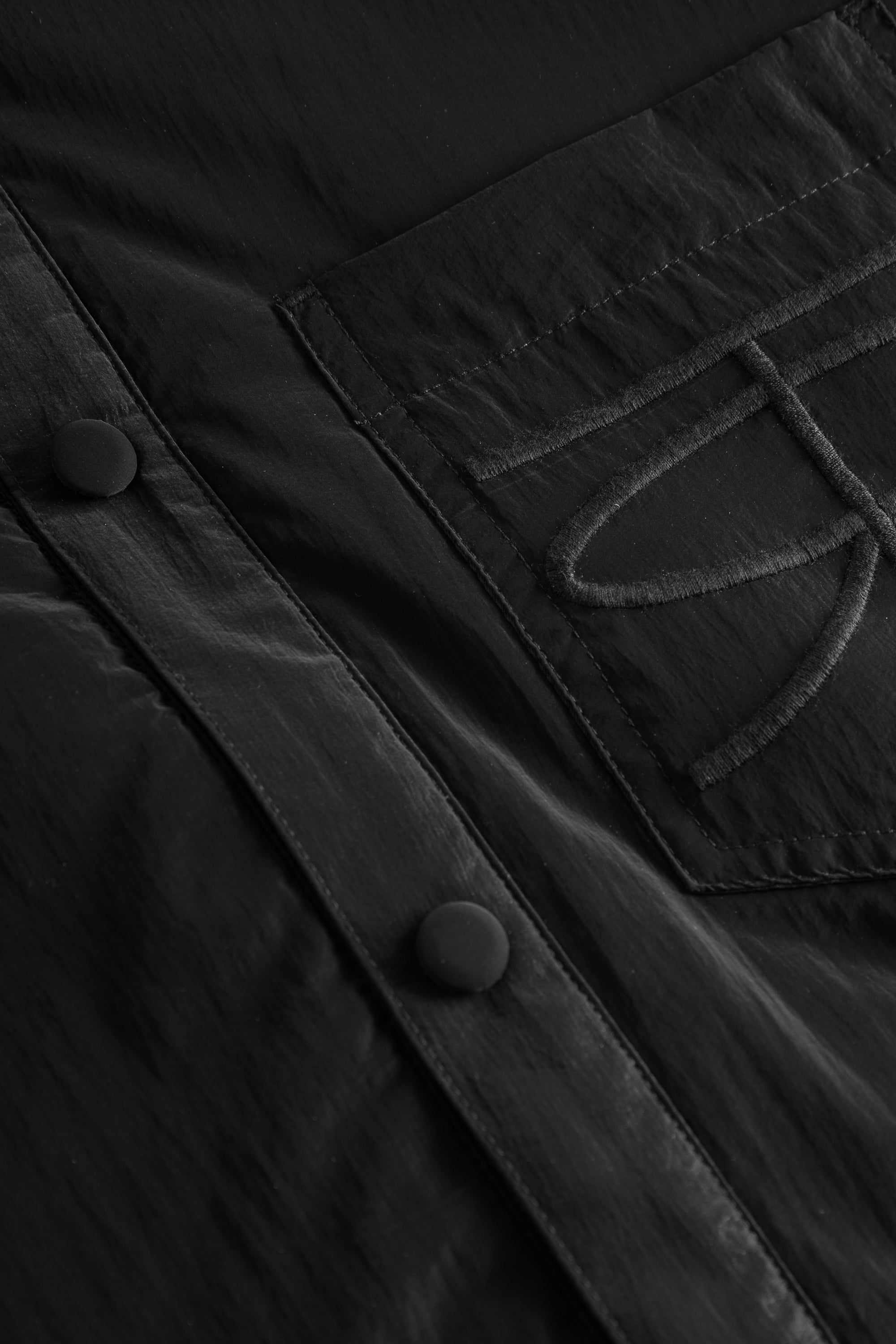 Rue de Tokyo SERGIO DOUBLE FACED NYLON SHIRTS BLACK/GREY