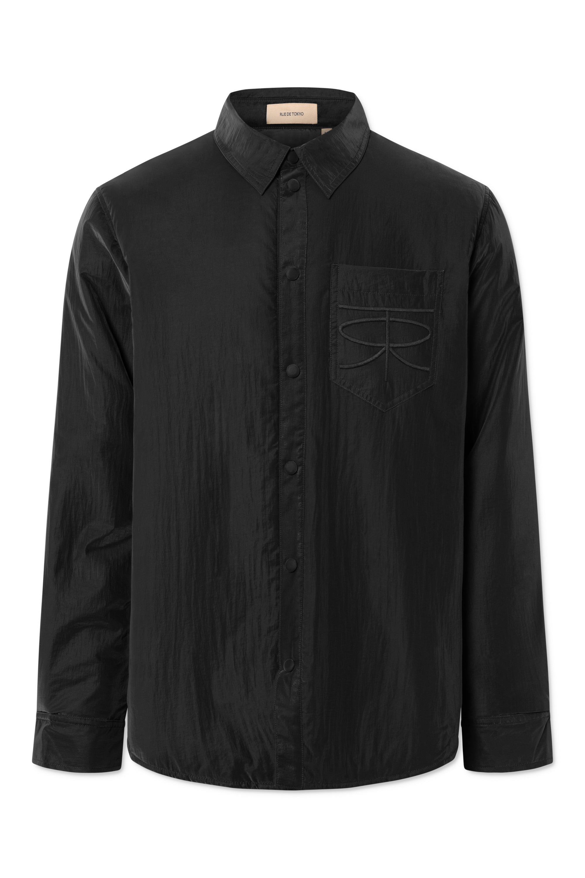 Rue de Tokyo SERGIO DOUBLE FACED NYLON SHIRTS BLACK/GREY