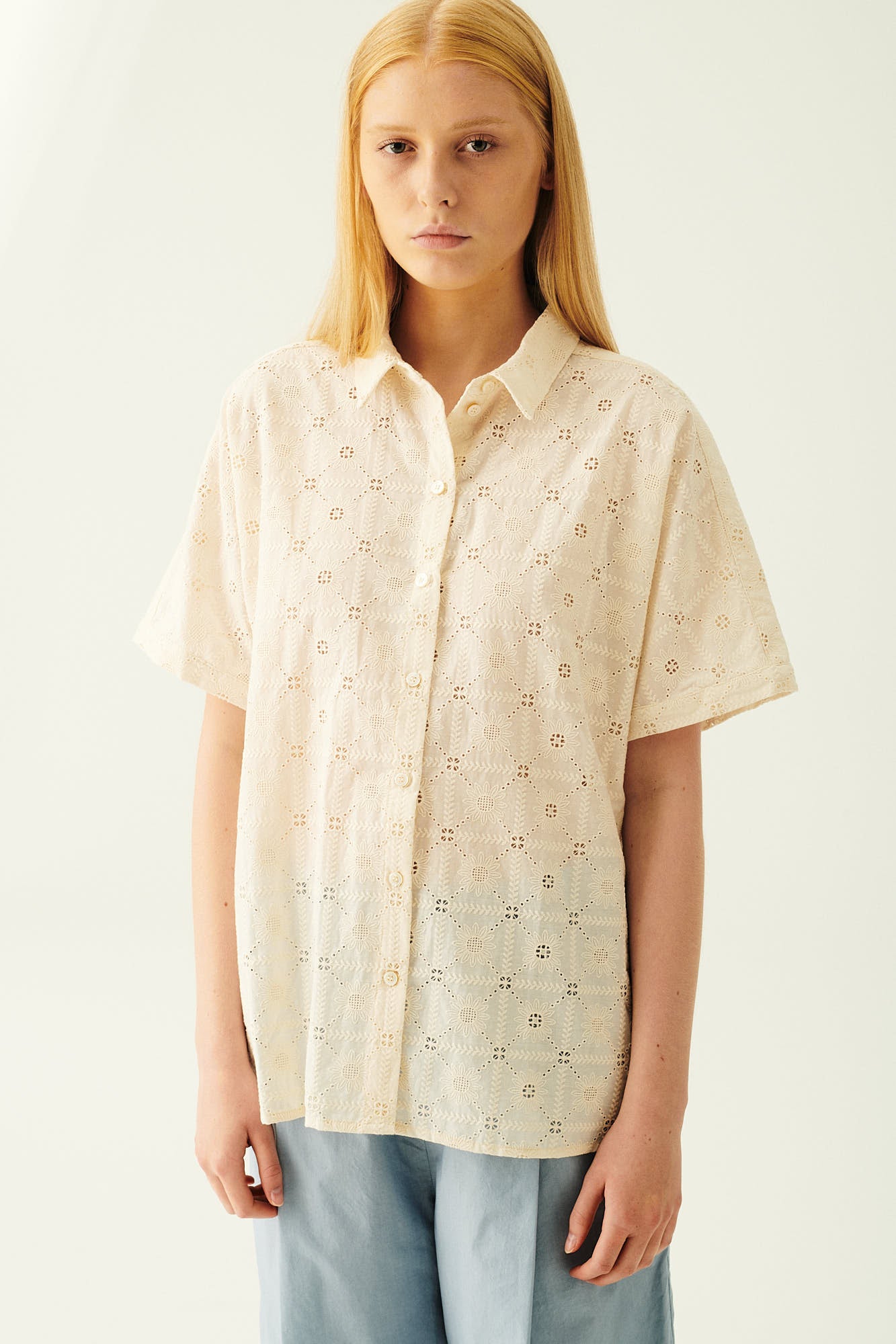 Rue de Tokyo SESSE SHIRT LIGHT BLUE SHIRTS IVORY