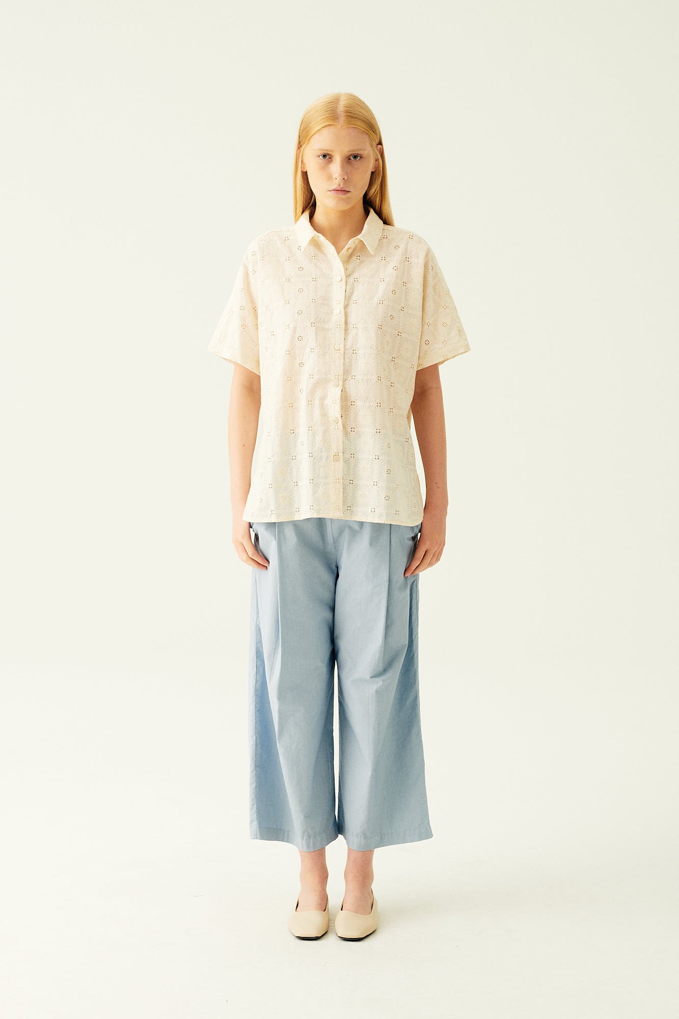 Rue de Tokyo SESSE SHIRT LIGHT BLUE SHIRTS IVORY