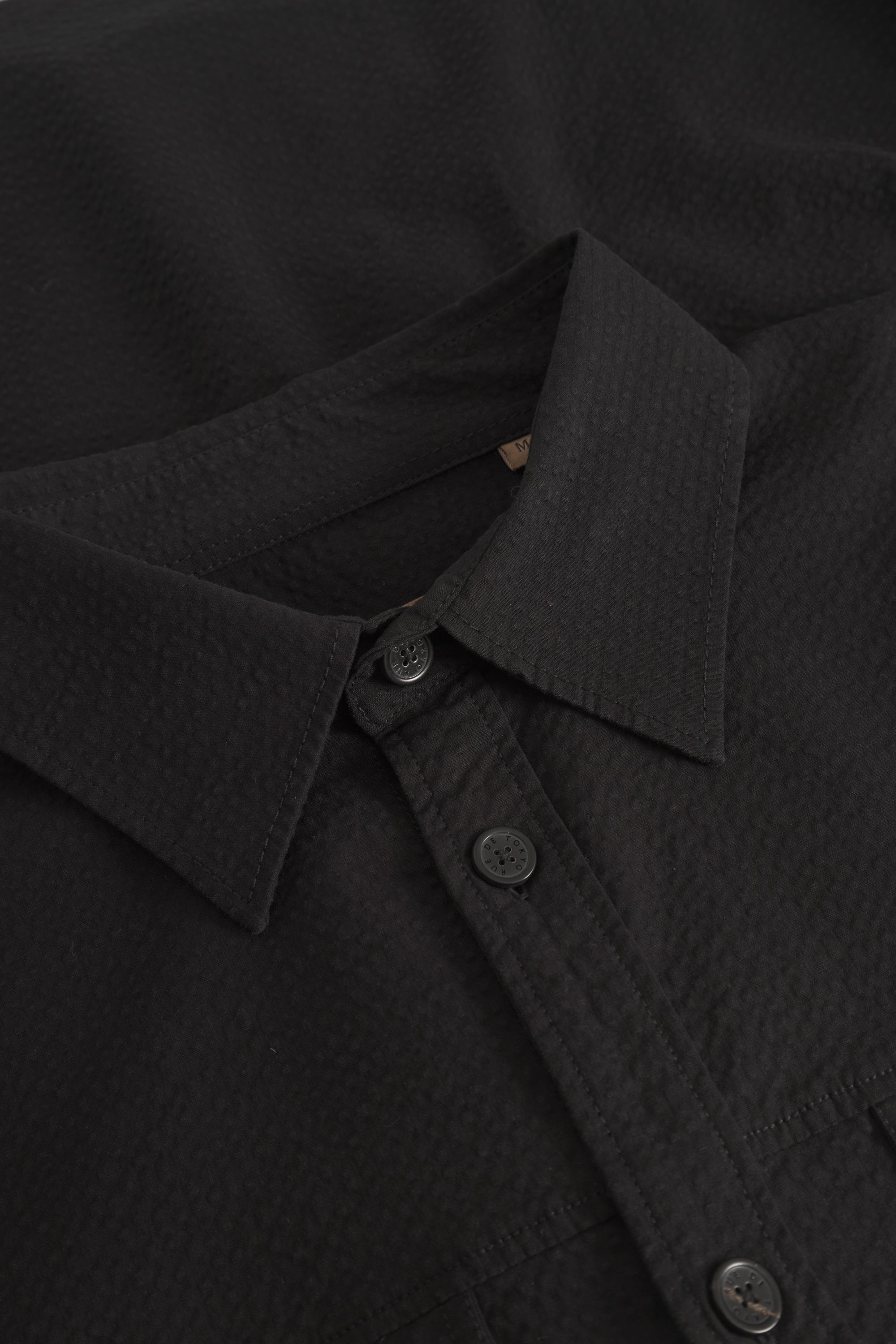 Rue de Tokyo SEVERAS HEAVY SEERSUCKER SHIRTS BLACK