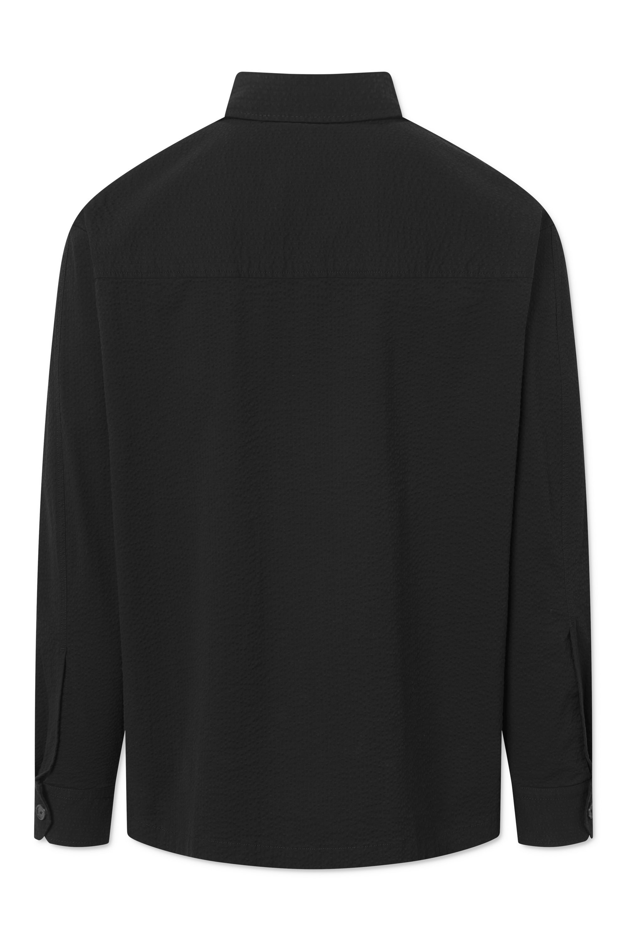 Rue de Tokyo SEVERAS HEAVY SEERSUCKER SHIRTS BLACK