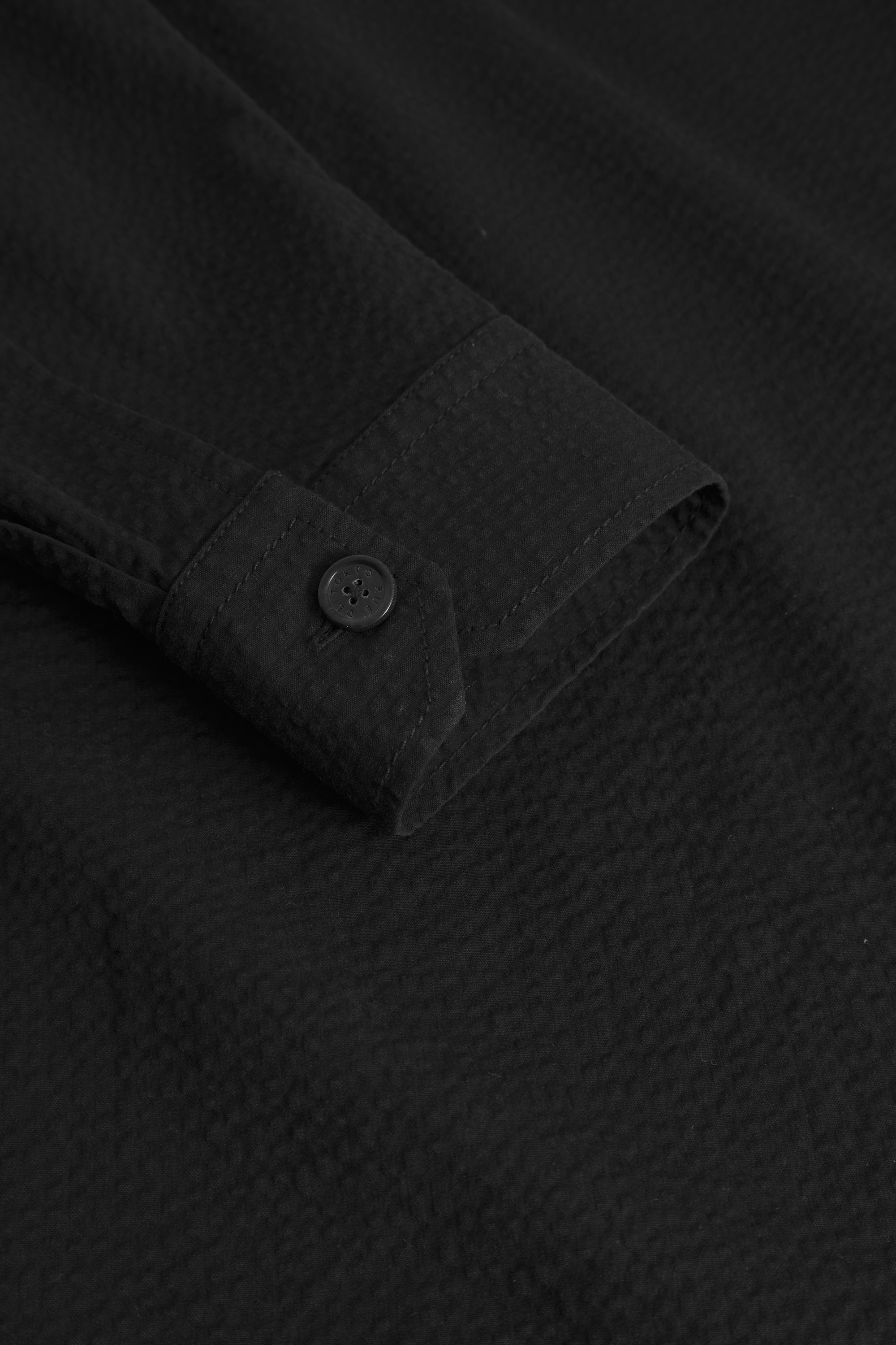 Rue de Tokyo SEVERAS HEAVY SEERSUCKER SHIRTS BLACK