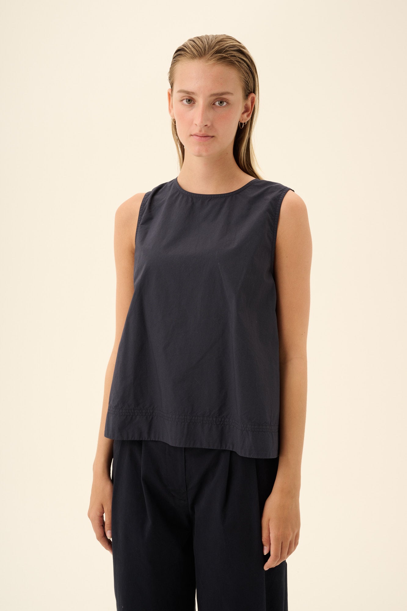 Rue de Tokyo SHARREN GMTD POPLIN Blouses DARK NAVY