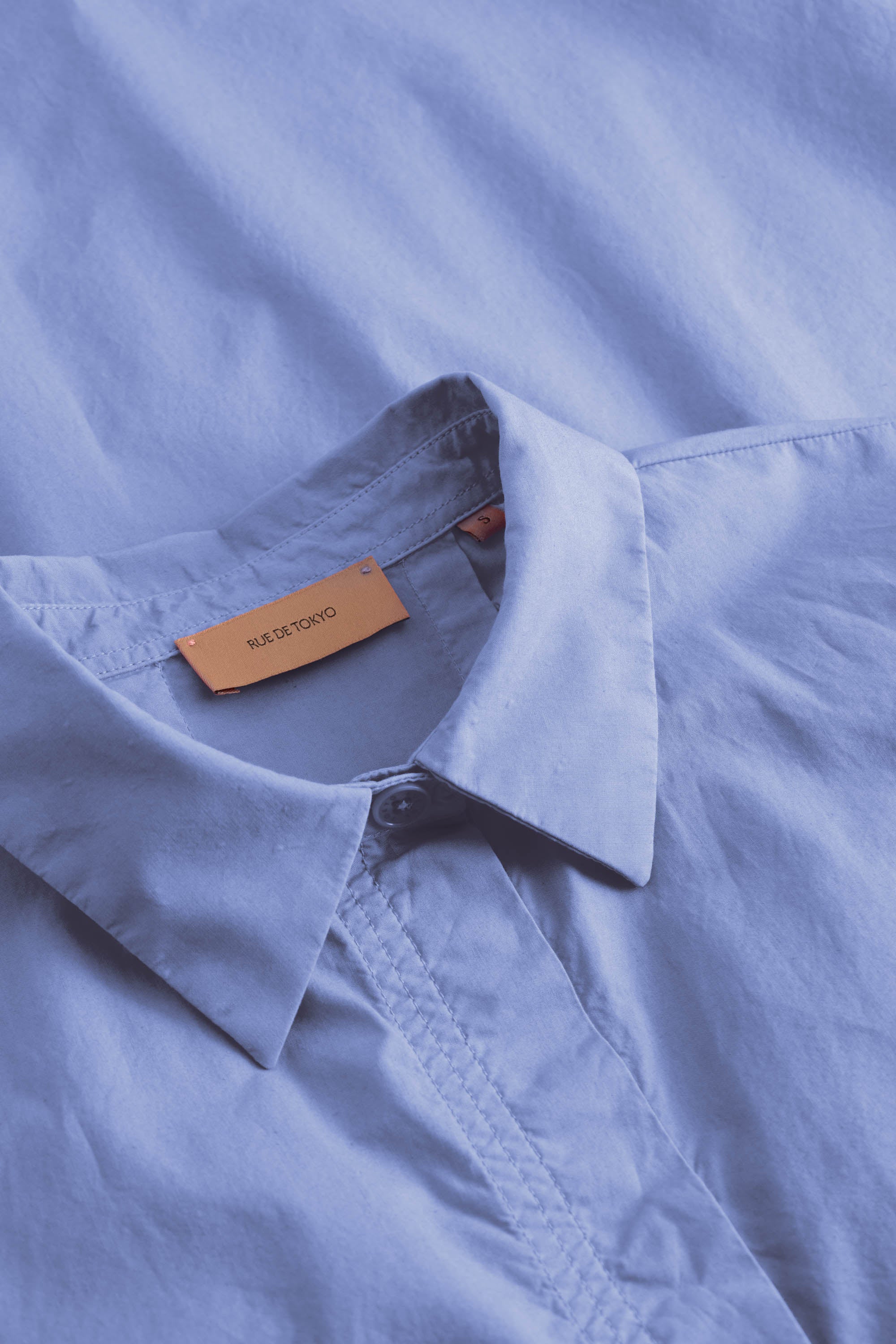 Rue de Tokyo SHELBY GARMENT DYED POPLIN Shirts BLUE BONNET