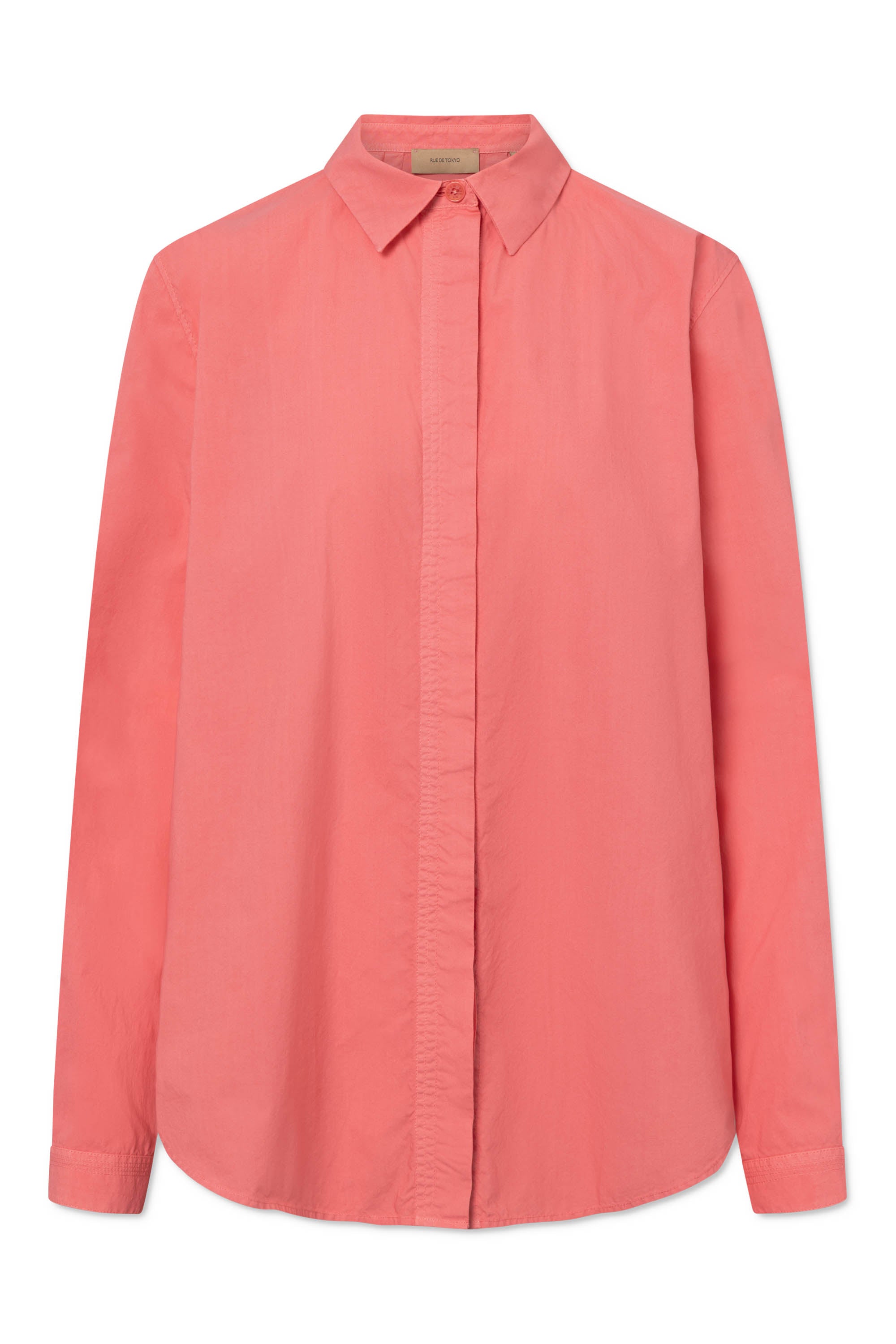 Rue de Tokyo SHELBY GARMENT DYED POPLIN Shirts CORAL RED