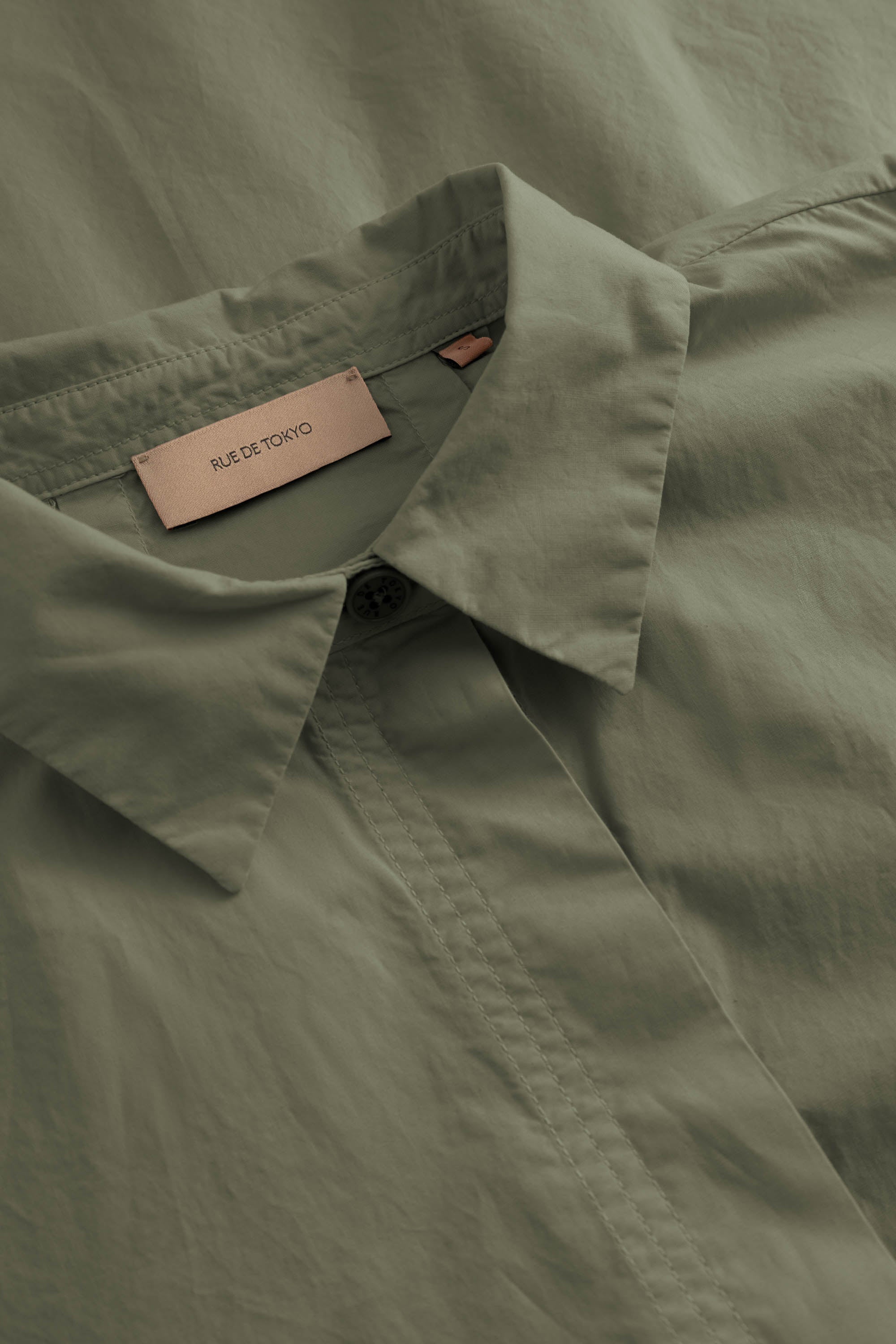 Rue de Tokyo SHELBY GMTD POPLIN Shirts MOSS GREEN