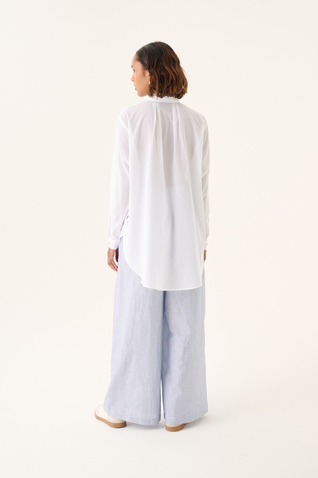 Rue de Tokyo SHELBY PATTERNED COTTON Shirts WHITE