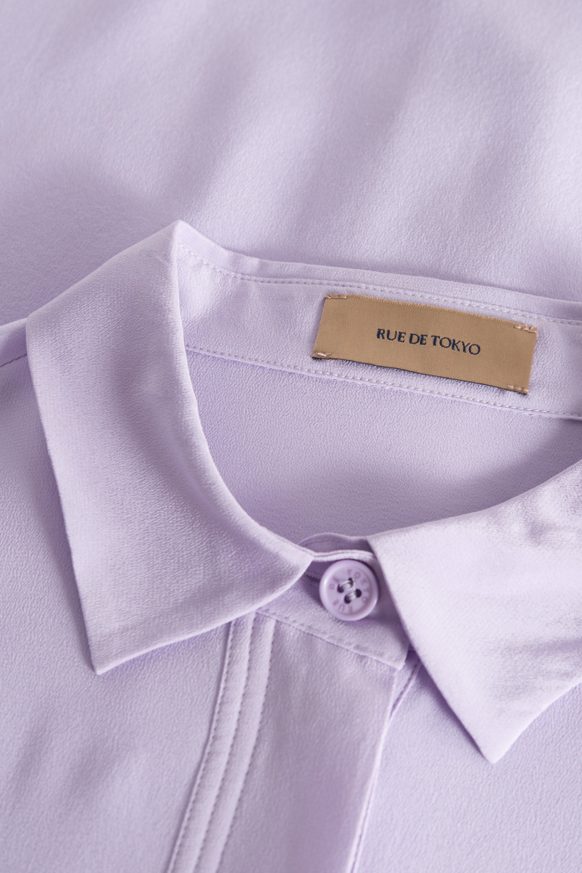 Rue de Tokyo SHELBY SILK SHIRT LIGHT PURPLE SHIRTS LIGHT PURPLE