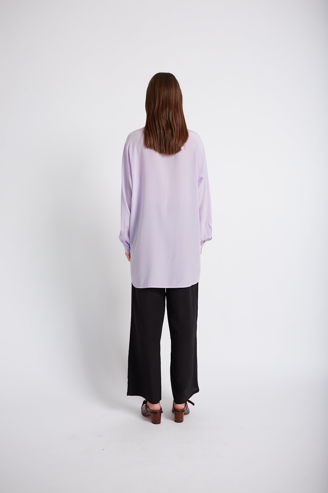 Rue de Tokyo SHELBY SILK SHIRT LIGHT PURPLE SHIRTS LIGHT PURPLE