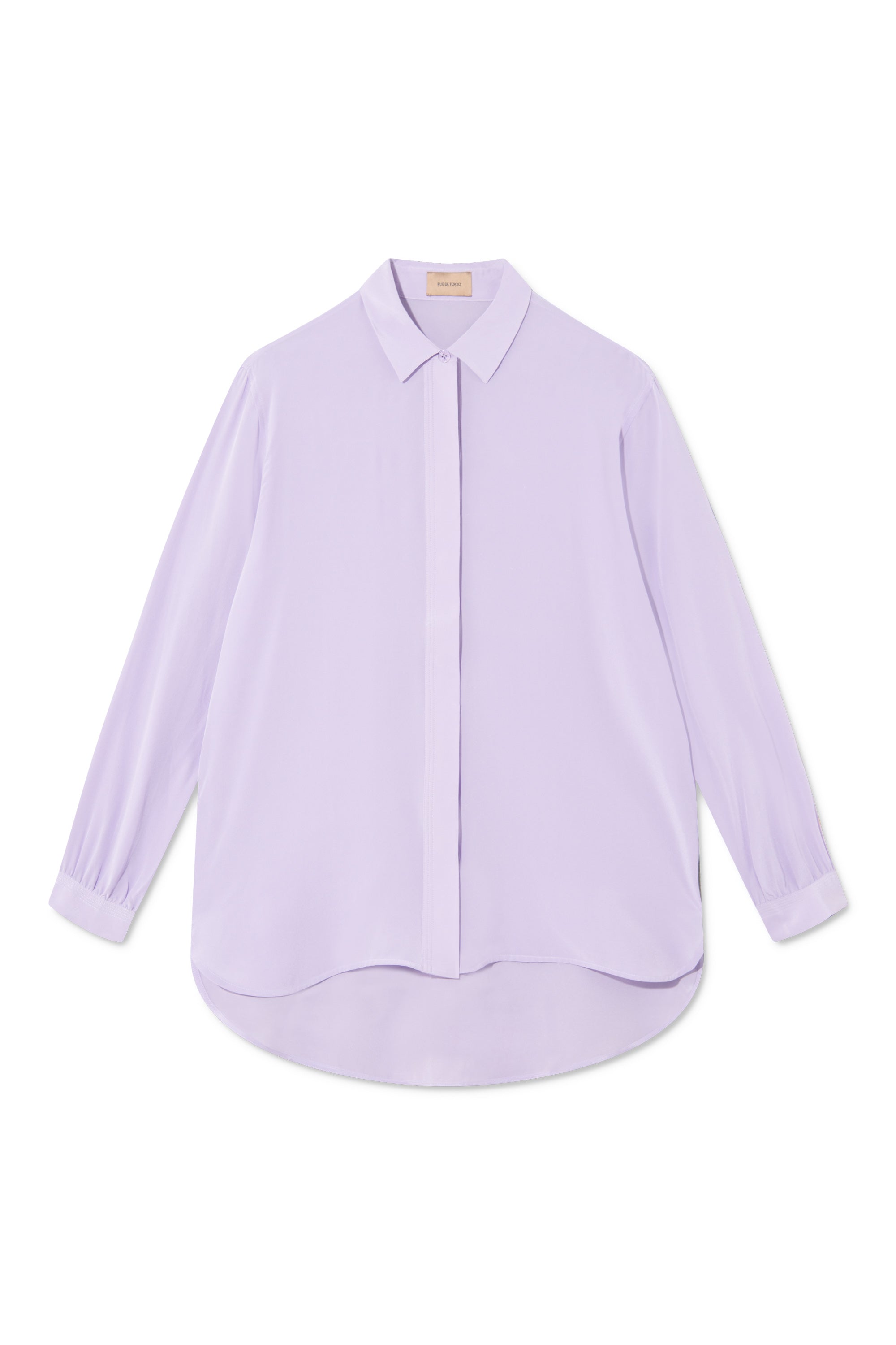 Rue de Tokyo SHELBY SILK SHIRT LIGHT PURPLE SHIRTS LIGHT PURPLE