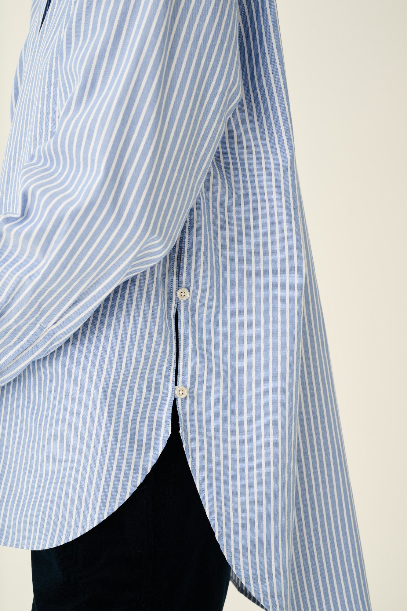 Rue de Tokyo SHELBY STRIPE OXFORD Shirts BLUE WHITE STRIPE