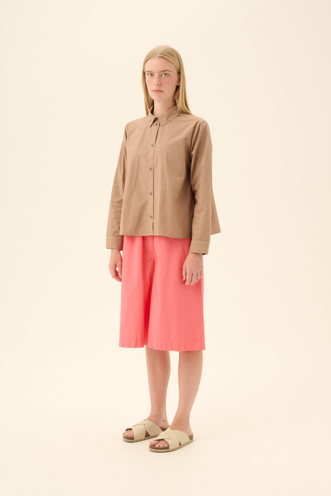 Rue de Tokyo SHELLIA GMTD POPLIN Shirts MOCHA