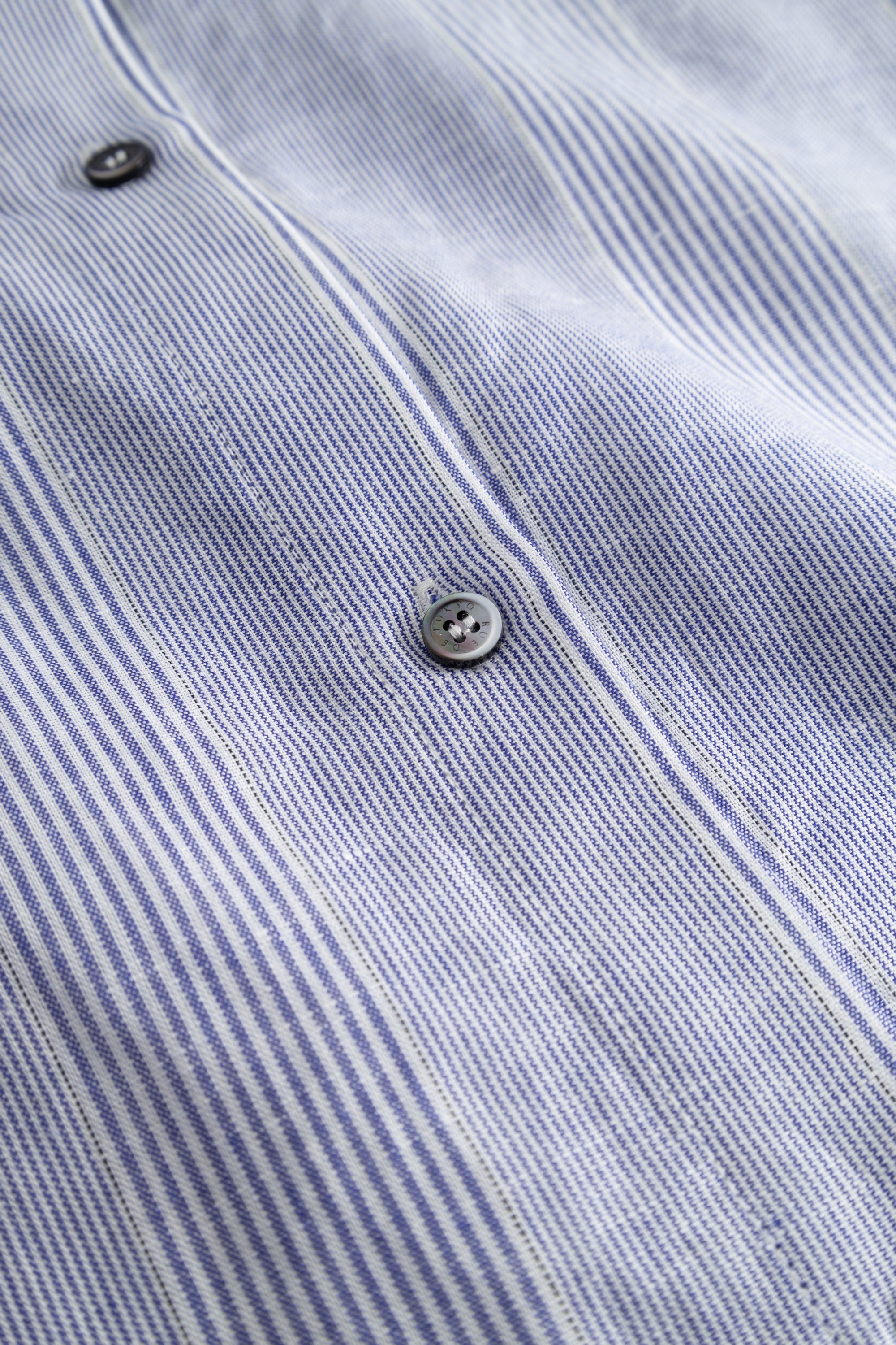 Rue de Tokyo SHIKA LIGHT LINEN STRIPE Shirts BLUE DUAL STRIPE