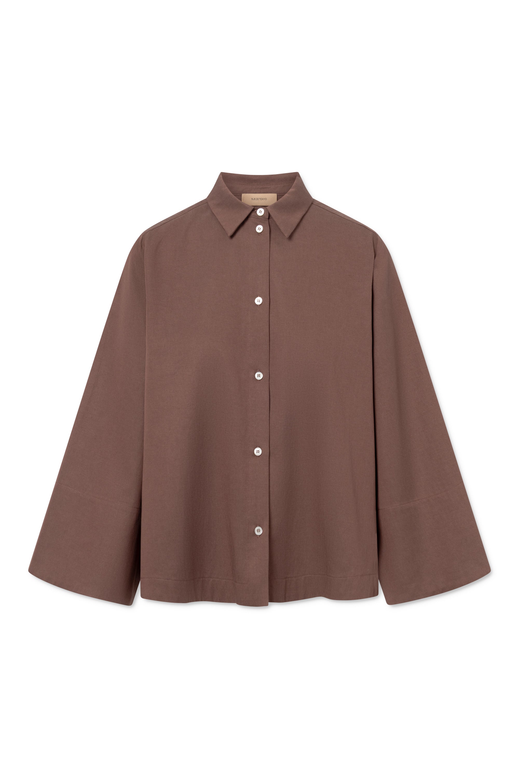 Rue de Tokyo SHIKA SANDWASHED CT TENCEL Shirts FADED MAROON