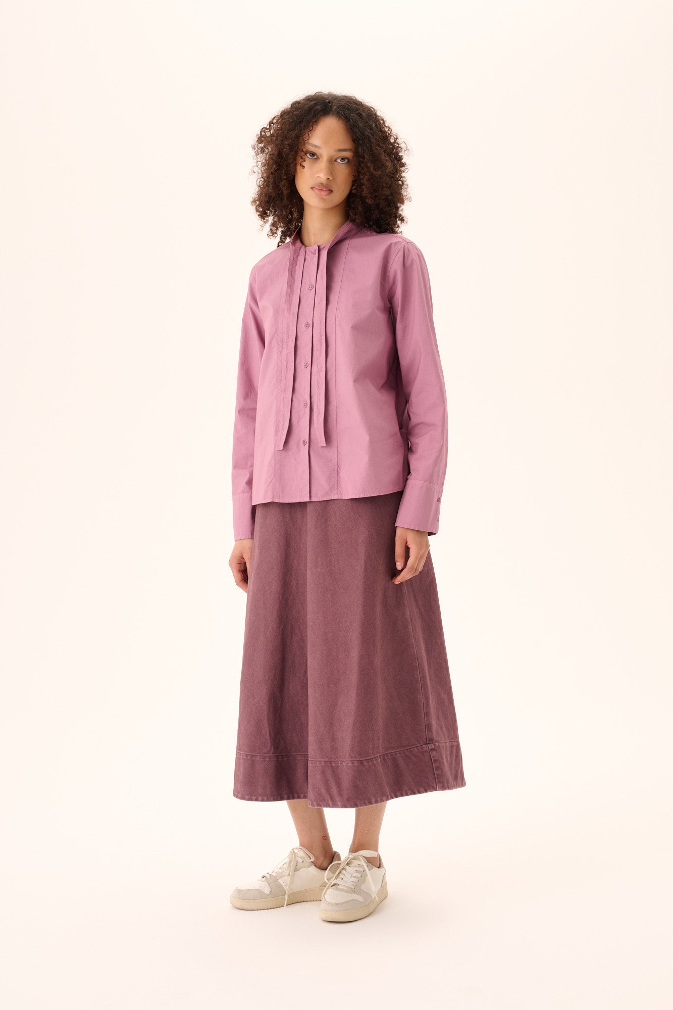 Rue de Tokyo SHOSHANA GARMENT DYED POPLIN Shirts DUSKY ORCHID