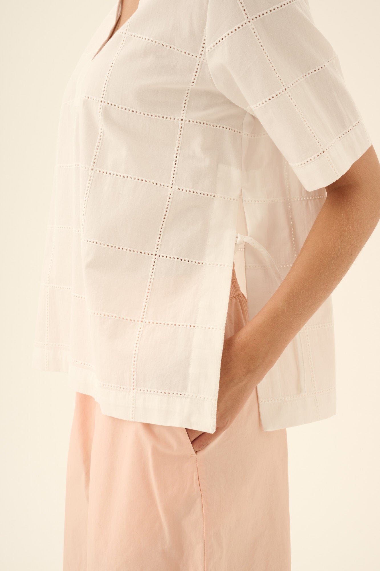Rue de Tokyo SIENNA EYELET POPLIN Blouses IVORY