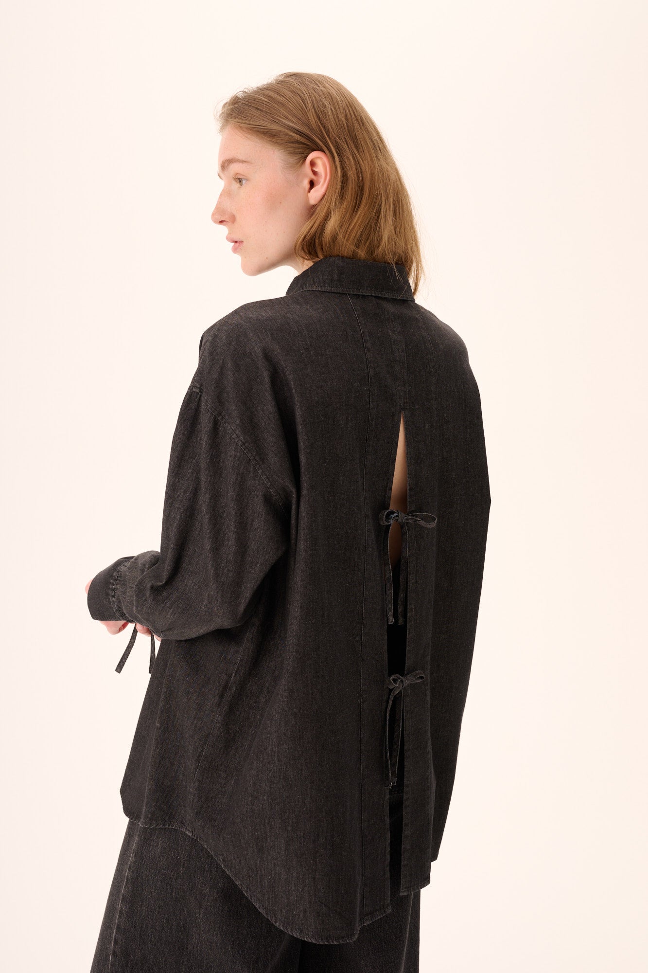 Rue de Tokyo SIGGA LIGHT DENIM Shirts WASHED BLACK DENIM