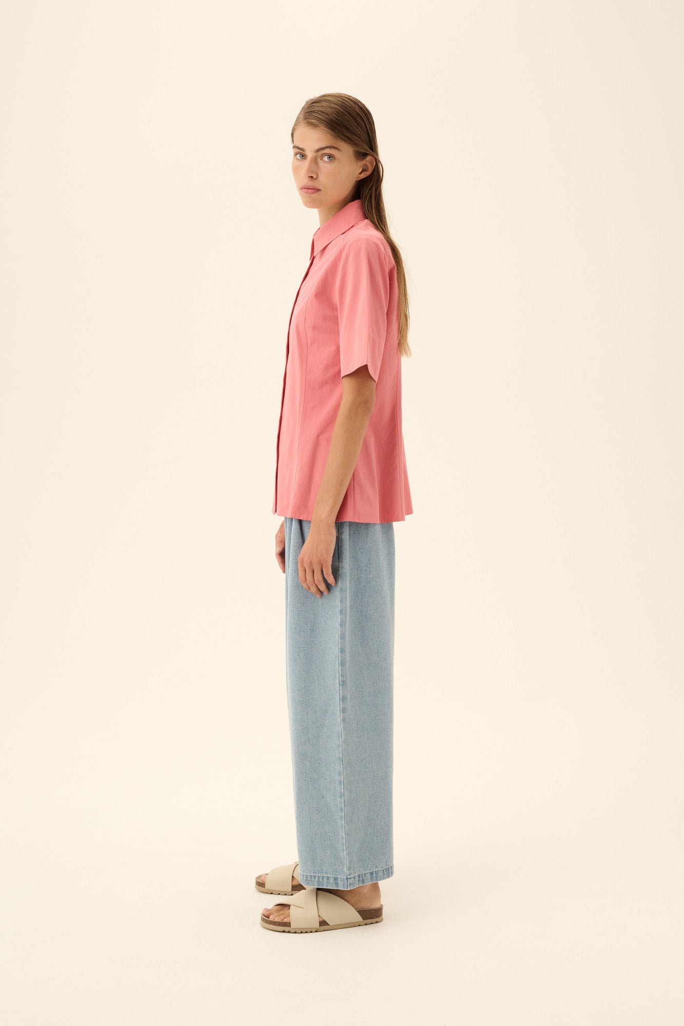 Rue de Tokyo SIMONA MODAL POPLIN Shirts RASPBERRY RED