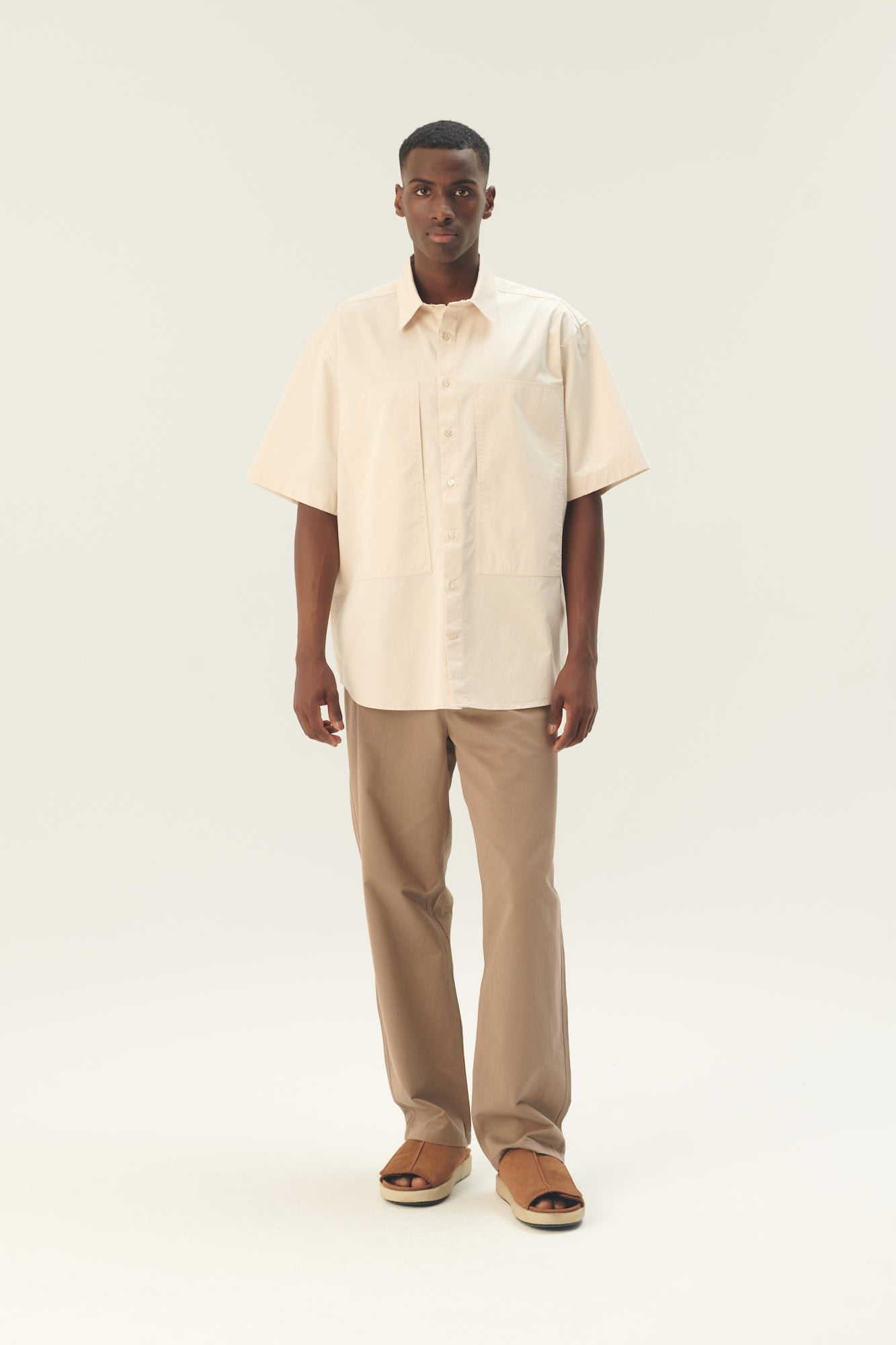 Rue de Tokyo SKYLOR SOLID LIGHT COTTON Shirts SAND
