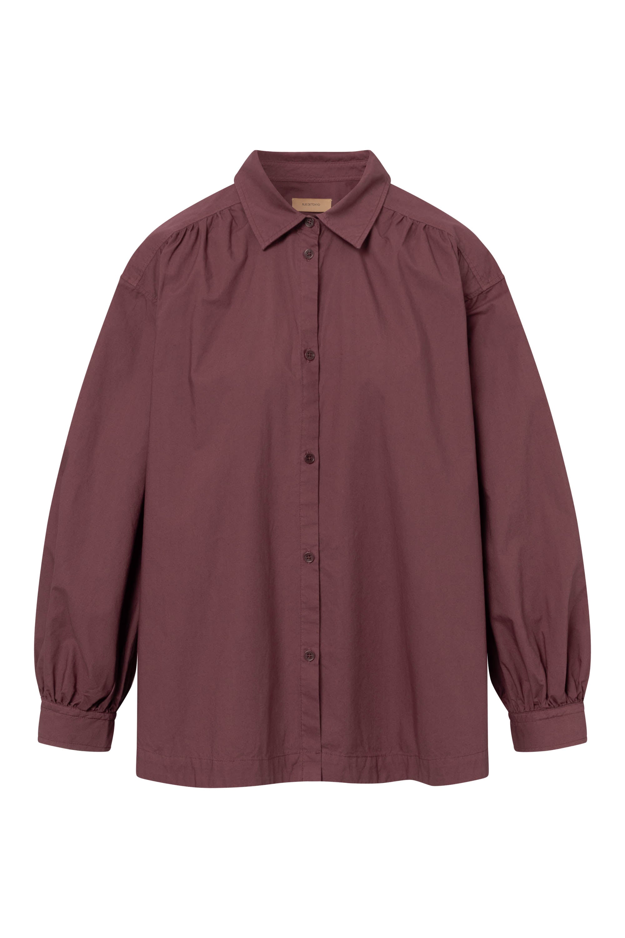 Rue de Tokyo SLOAN ORGANIC GARMENT DYED POPLIN Shirts BURGUNDY