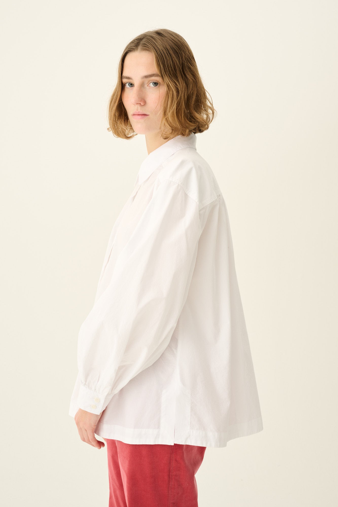 Rue de Tokyo SLOAN ORGANIC GARMENT DYED POPLIN Shirts WHITE