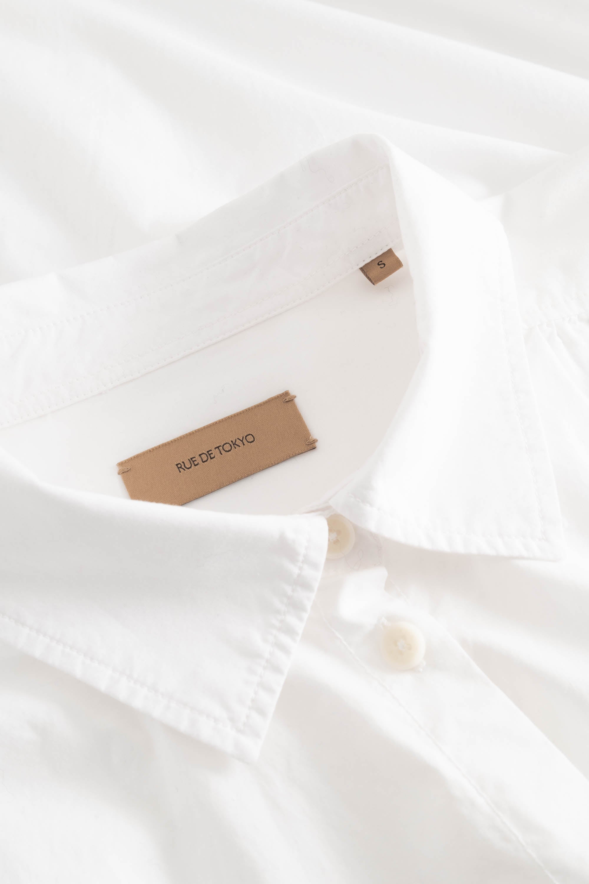 Rue de Tokyo SLOAN ORGANIC GARMENT DYED POPLIN Shirts WHITE