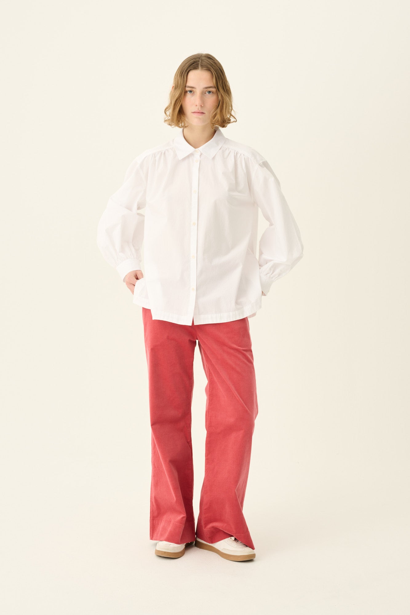 Rue de Tokyo SLOAN ORGANIC GARMENT DYED POPLIN Shirts WHITE