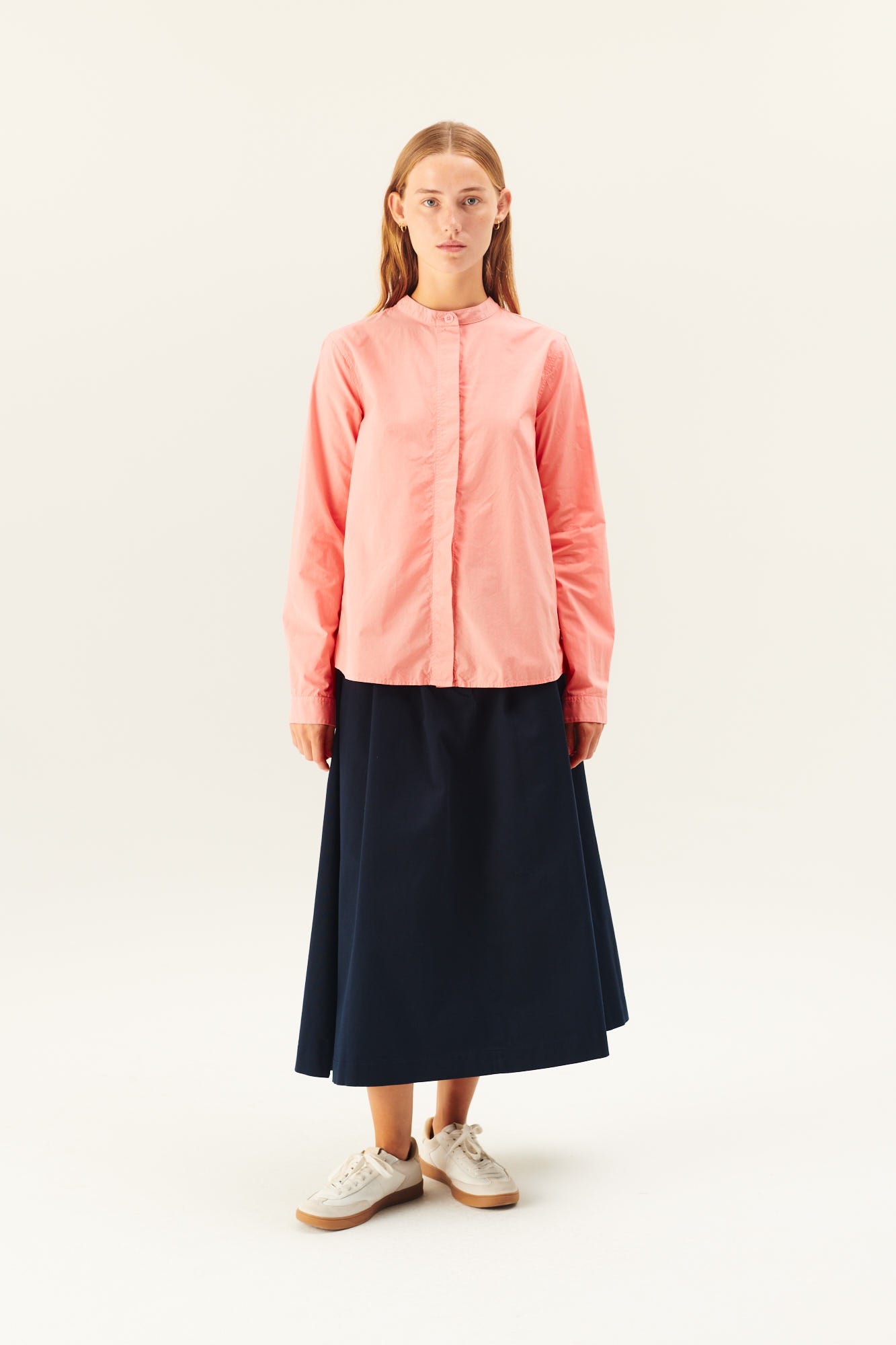 Rue de Tokyo SOFIE ORGANIC GARMENT DYED POPLIN SHIRTS PEACH PINK