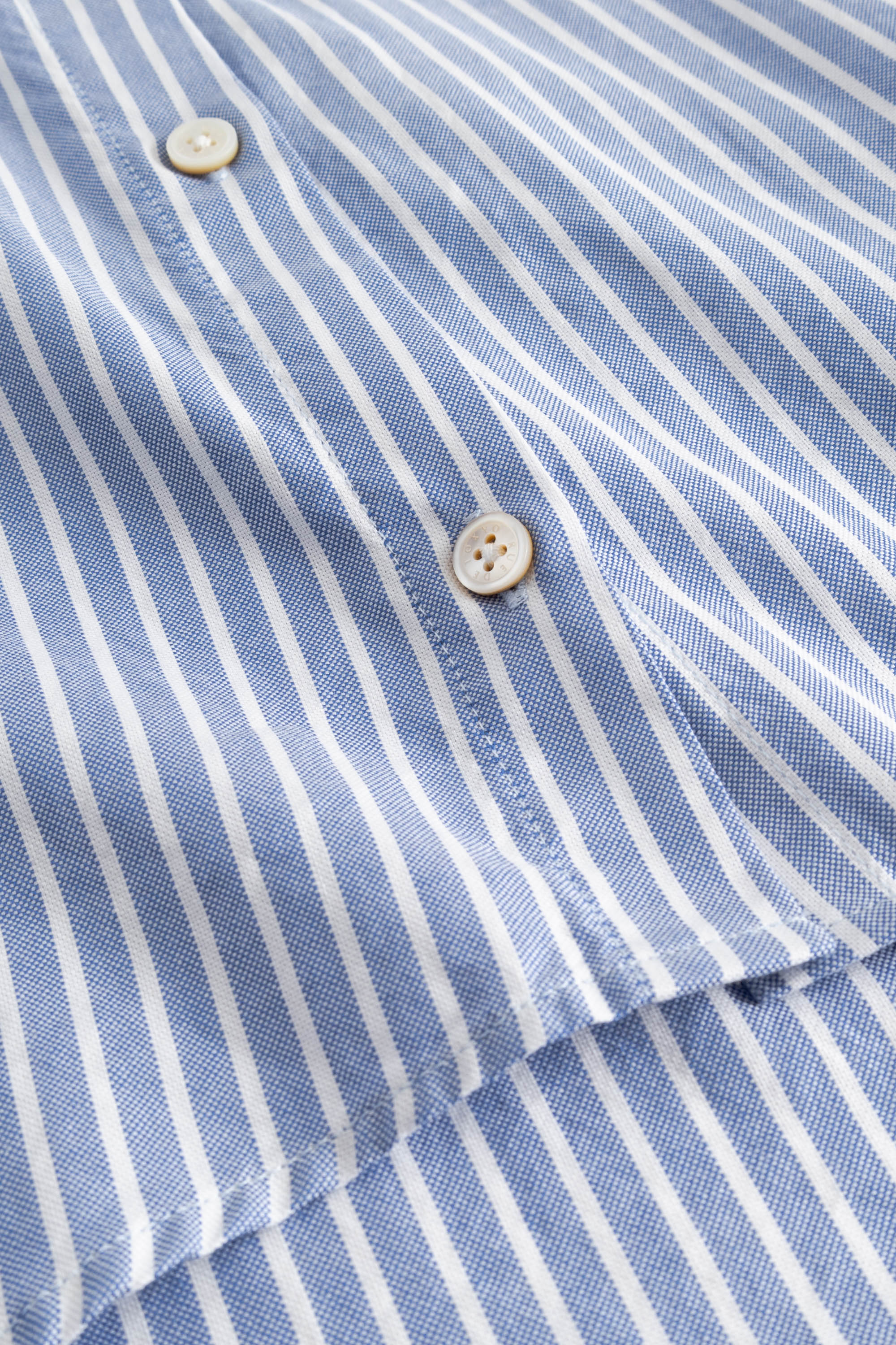 Rue de Tokyo SOFIE STRIPE OXFORD Shirts BLUE WHITE STRIPE