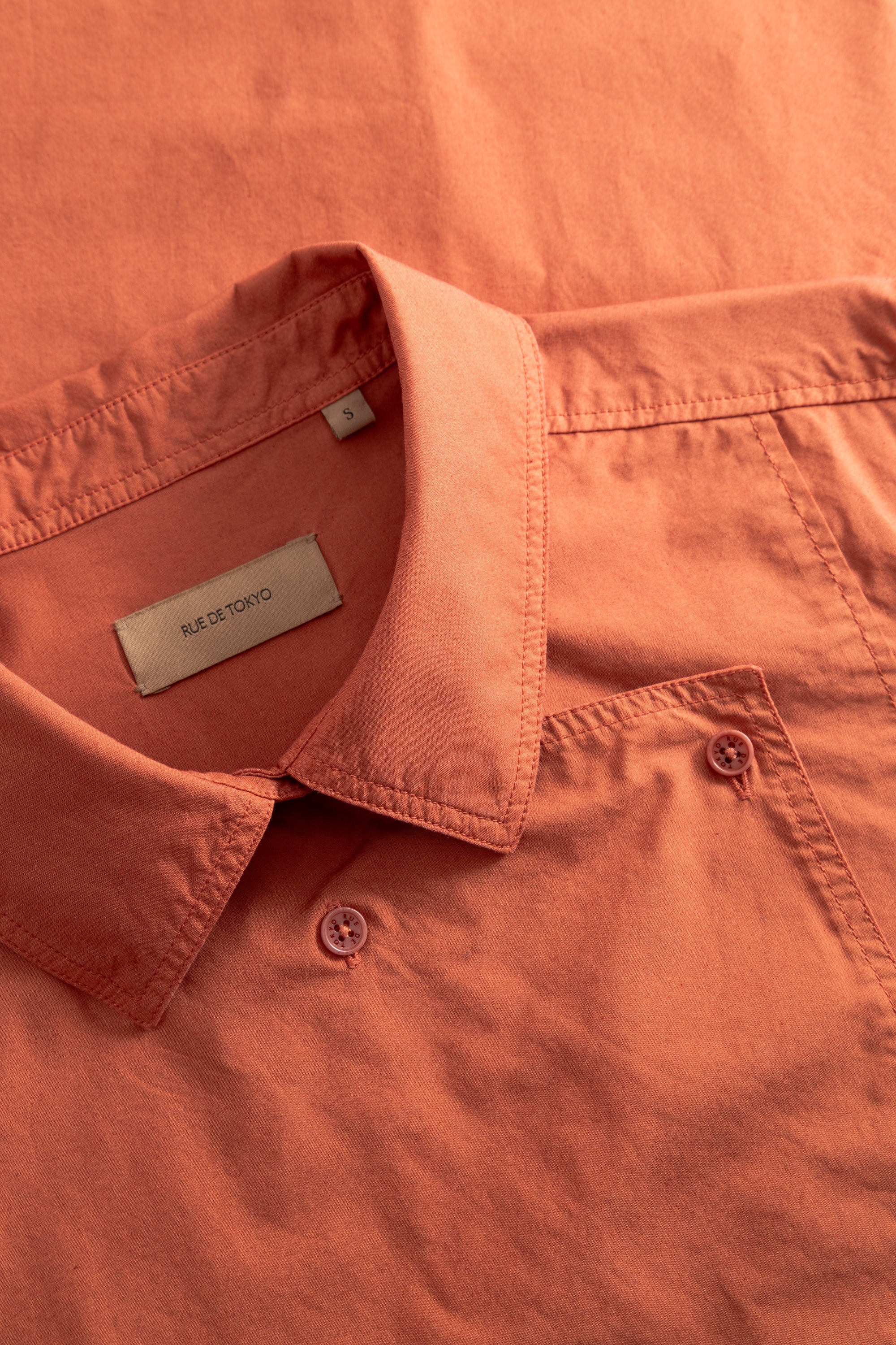 Rue de Tokyo SPARROW GARMENT DYED POPLIN Shirts FADED RUST