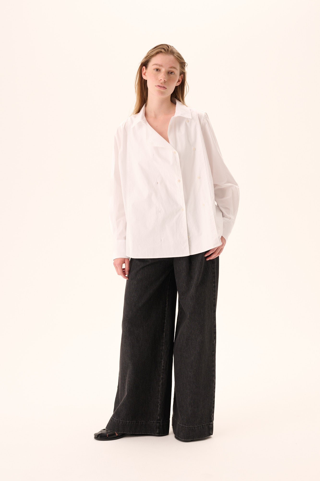 Rue de Tokyo SPARROW GARMENT DYED POPLIN Shirts WHITE