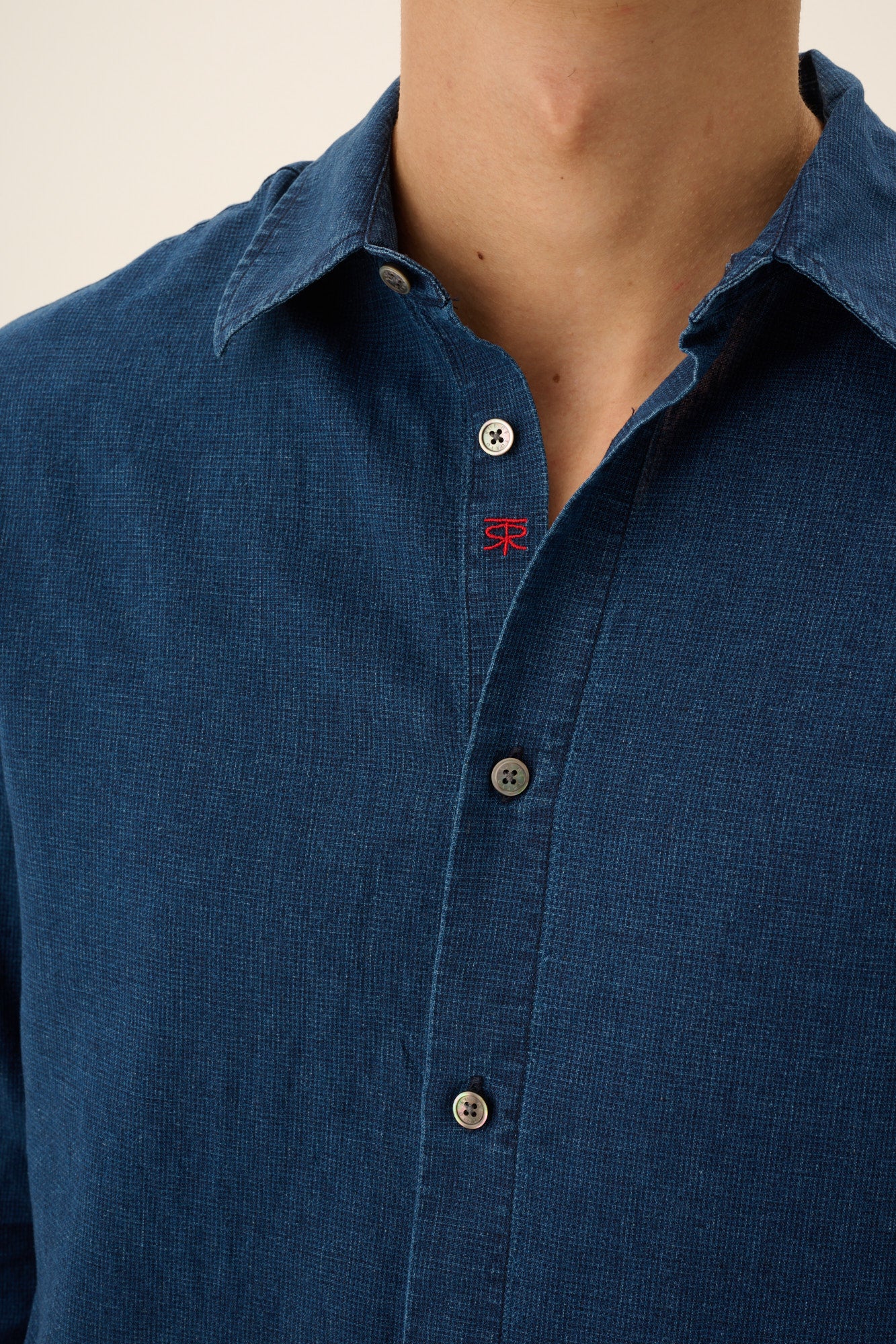 Rue de Tokyo SPERO LINEN DENIM Shirts NAVY