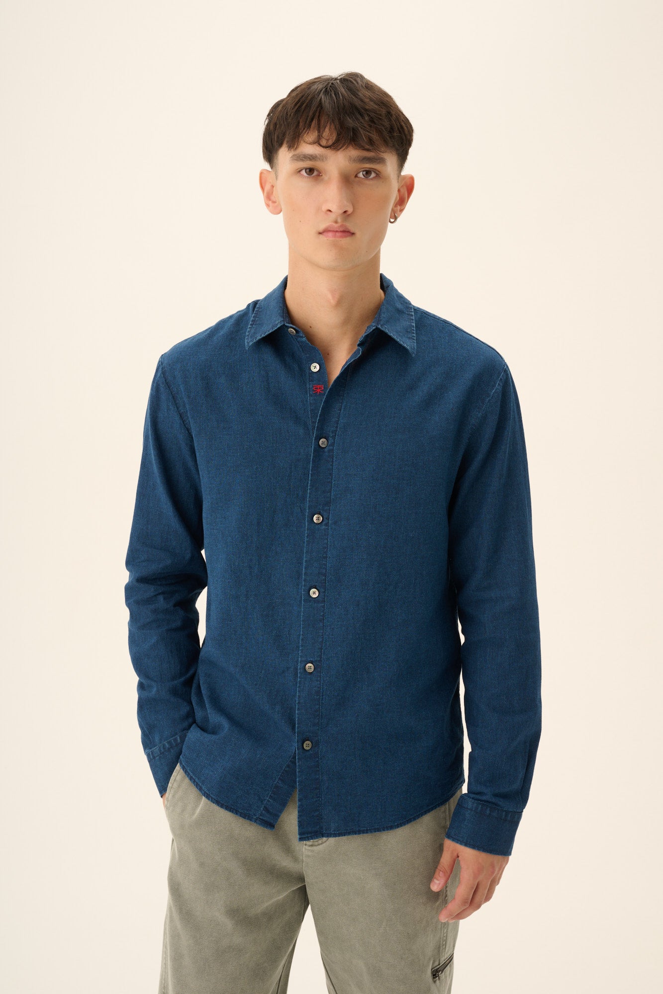 Rue de Tokyo SPERO LINEN DENIM Shirts NAVY