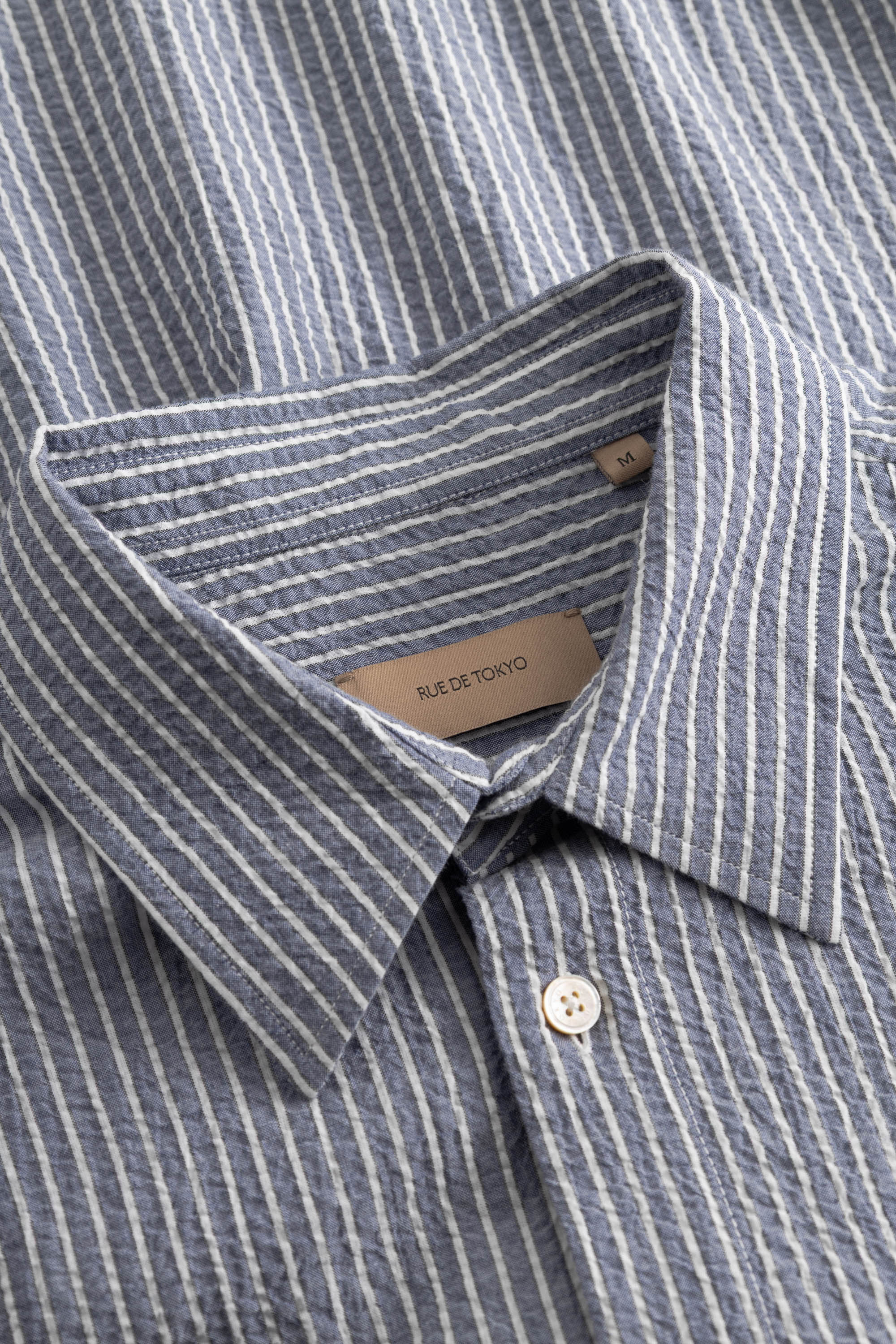 Rue de Tokyo SPERO STRIPED SEERSUCKER Shirts FADED BLUE