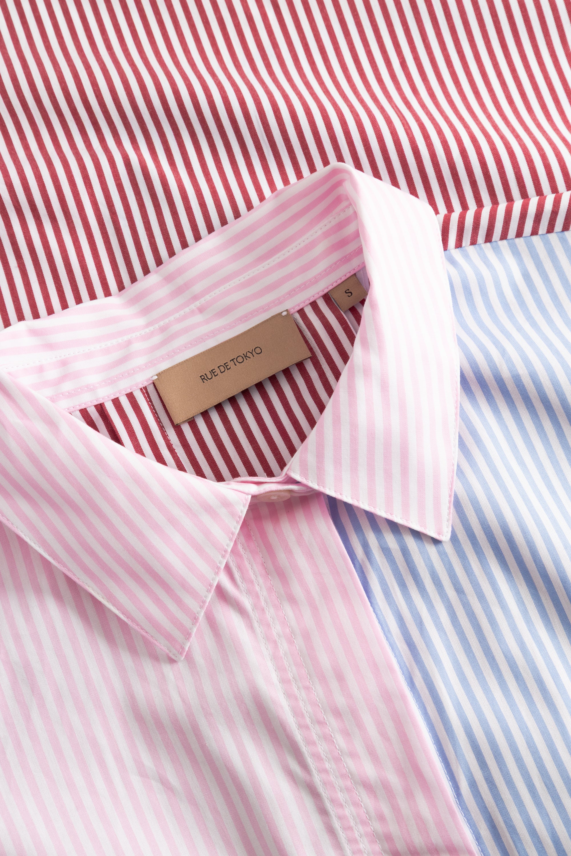 Rue de Tokyo STELLA MULTI-STRIPE Shirts LIGHT PINK