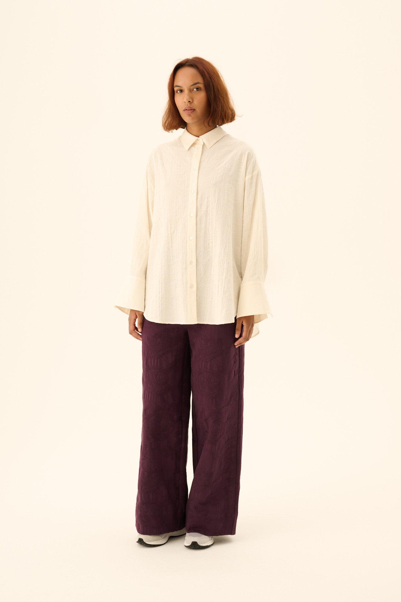 Rue de Tokyo SUMIKO LIGHT JACQUARD Shirts EGGSHELL