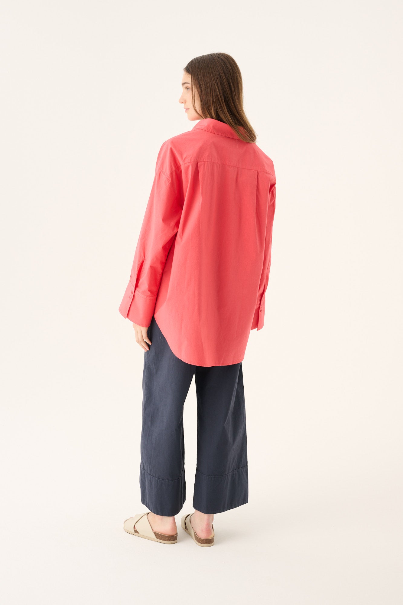 Rue de Tokyo SUMIKO ORGANIC GARMENT DYED POPLIN Shirts BITTERSWEET RED