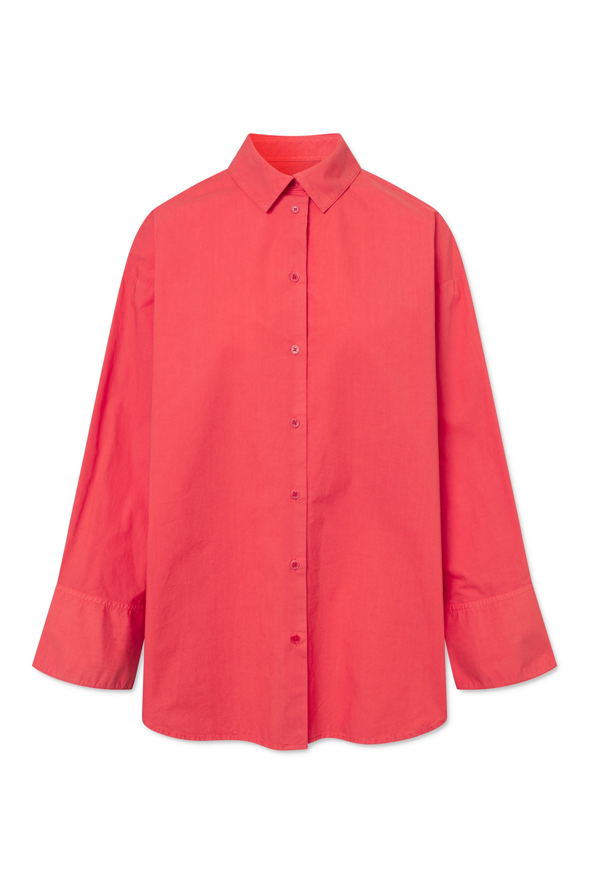 Rue de Tokyo SUMIKO ORGANIC GARMENT DYED POPLIN Shirts BITTERSWEET RED