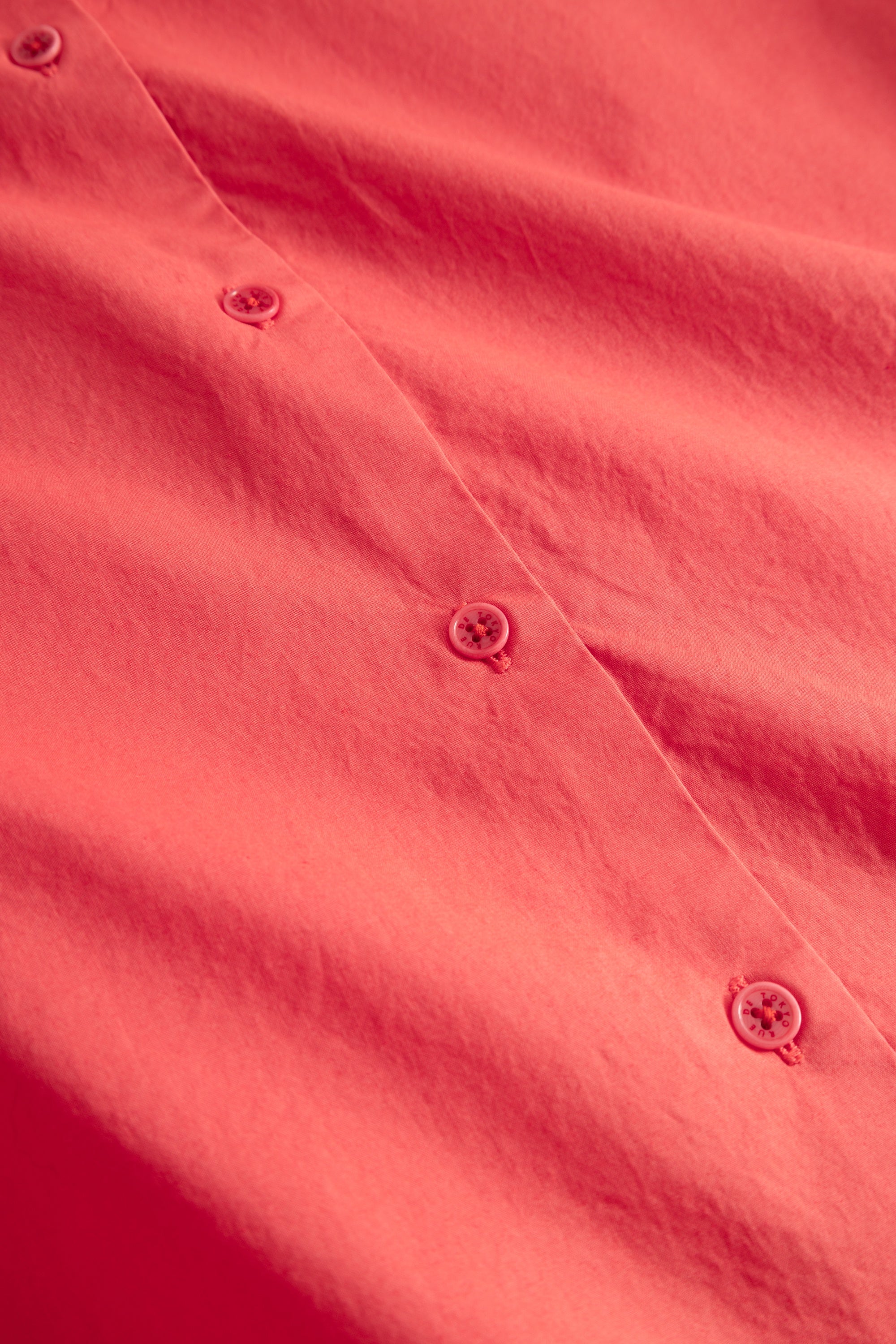 Rue de Tokyo SUMIKO ORGANIC GARMENT DYED POPLIN Shirts BITTERSWEET RED