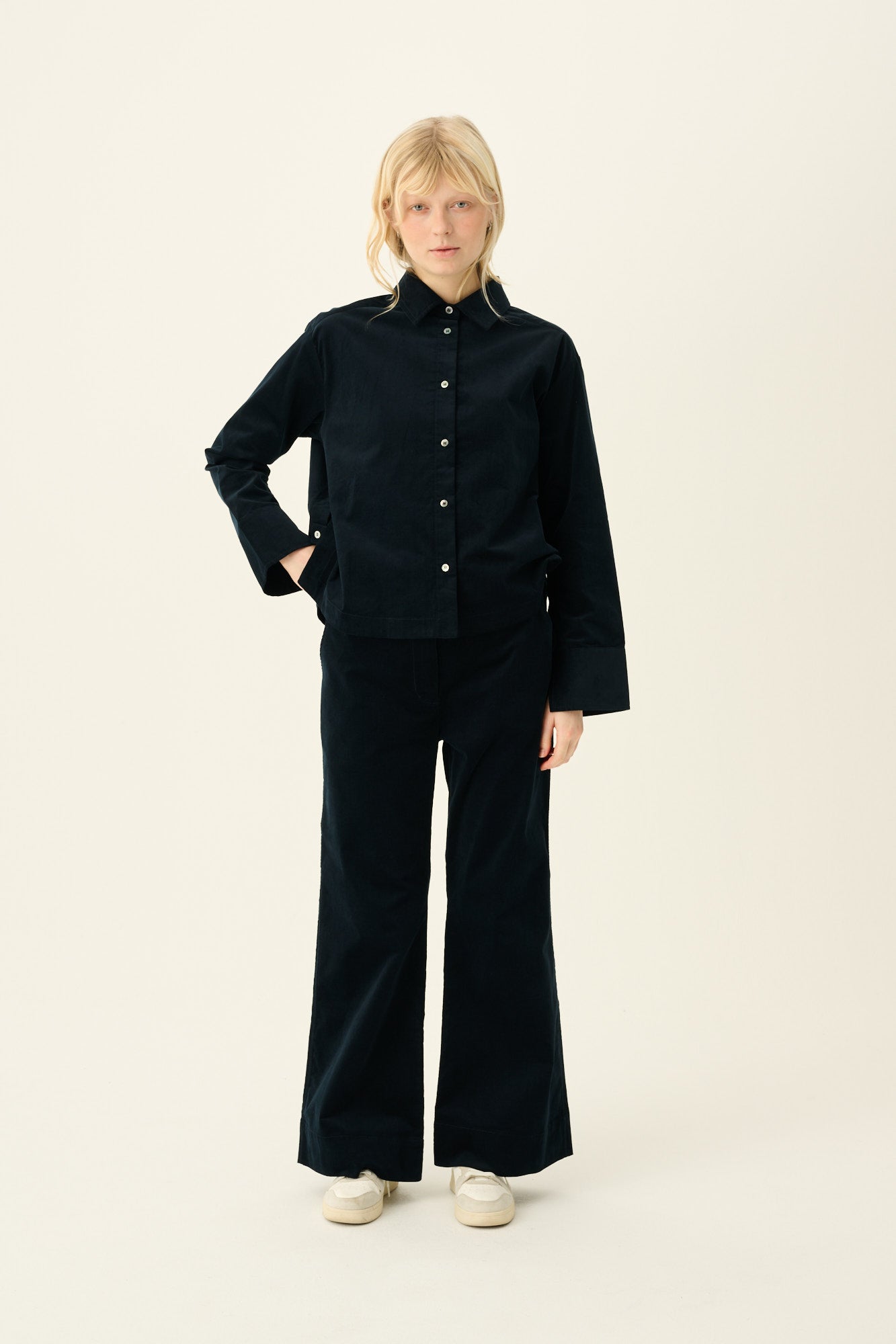 Rue de Tokyo SUNNI ORGANIC BABY CORDUROY Shirts MIDNIGHT NAVY