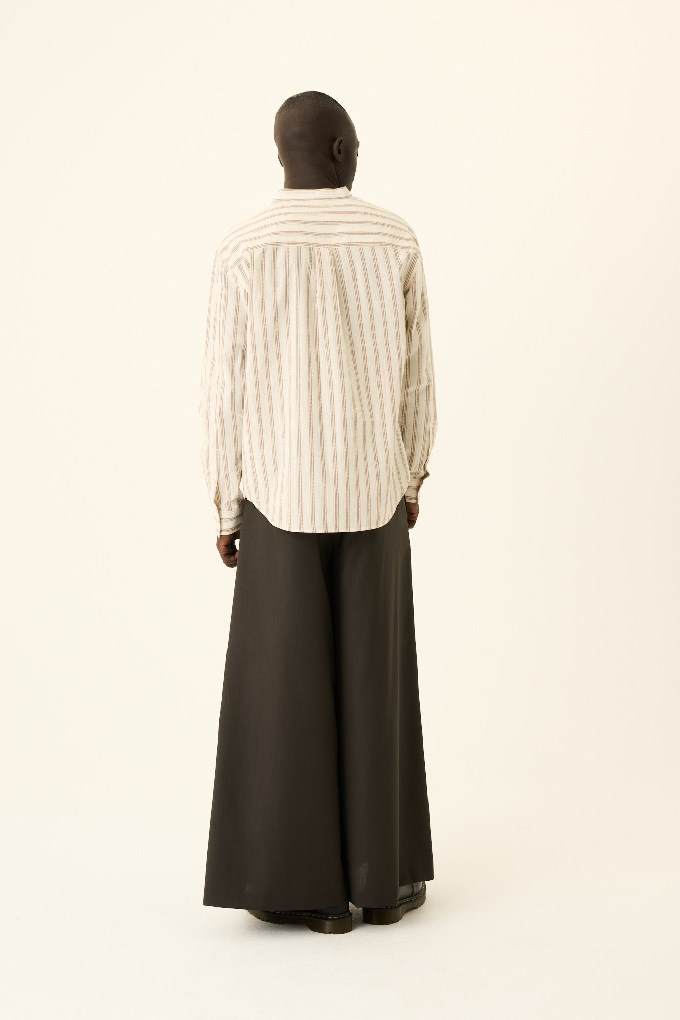 Rue de Tokyo SYDNEY JAPANESE ANTIQUE STRIPE Shirts BEIGE CAMEL STRIPE