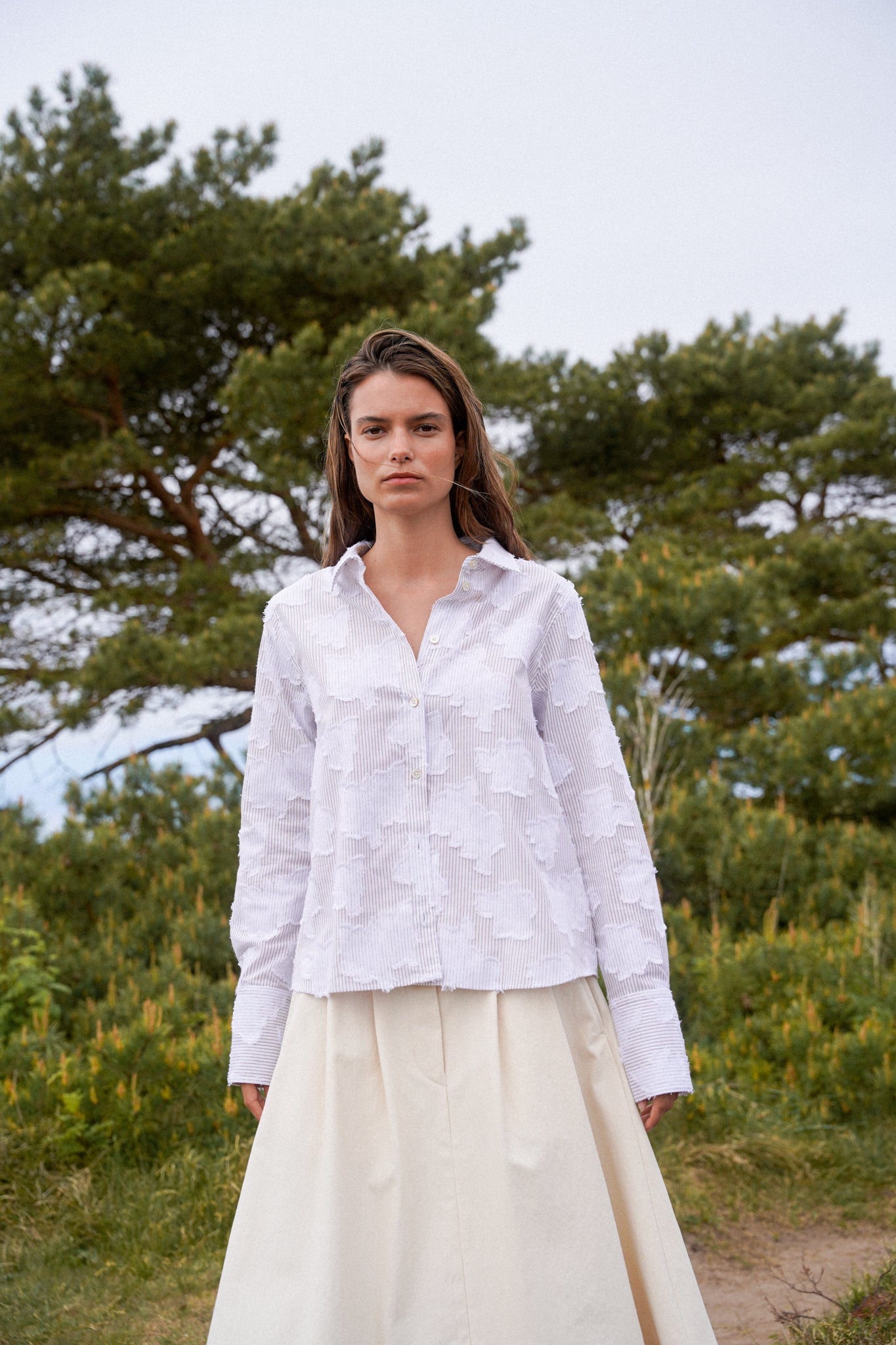 Rue de Tokyo SYLINA FIL DE COUP FLOWER Shirts SAND