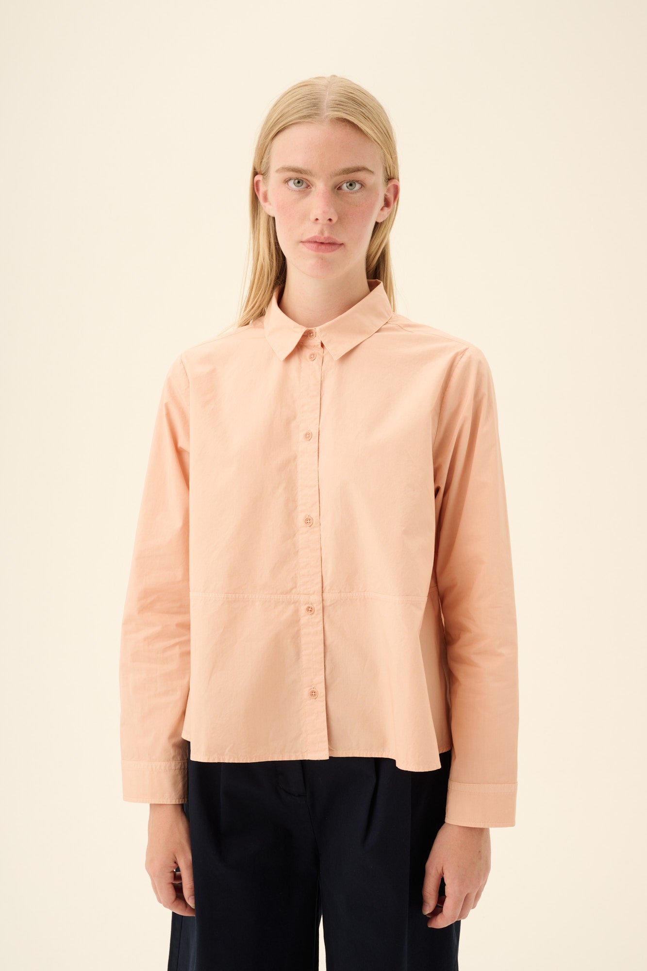 Rue de Tokyo SYLINA GARMENT DYED POPLIN Shirts BEIGE ROSE