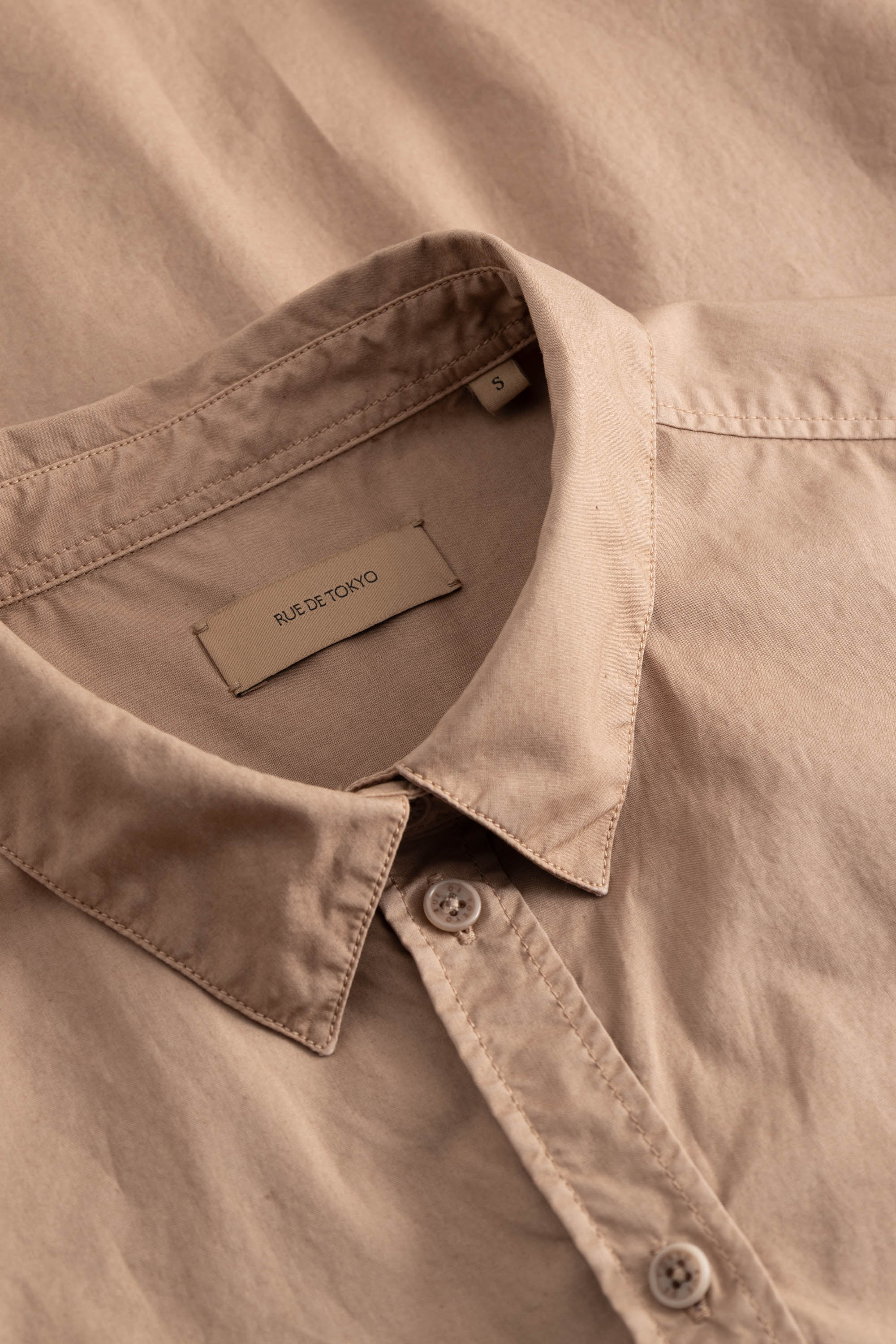 Rue de Tokyo SYLINA GARMENT DYED POPLIN Shirts MOCHA