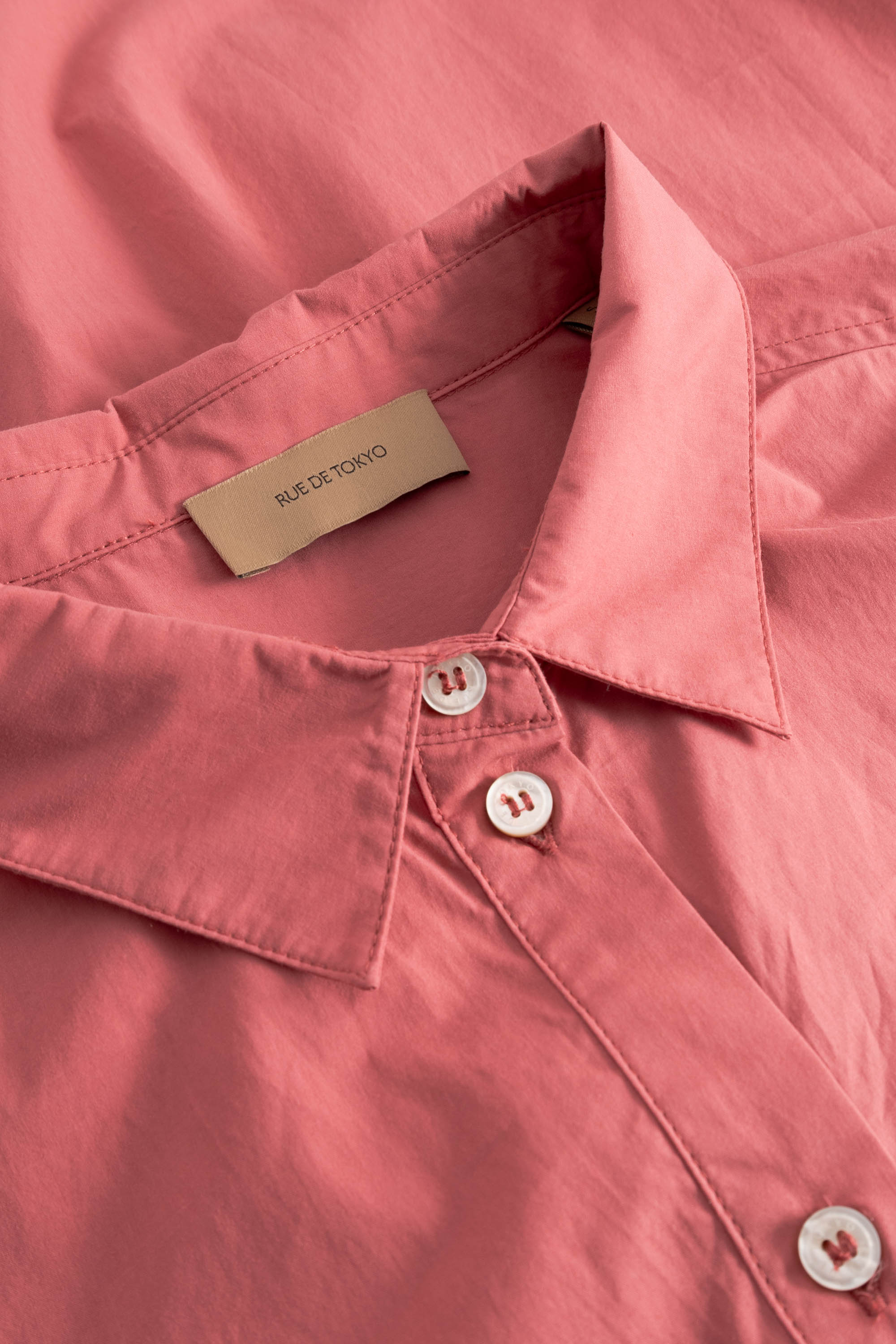 Rue de Tokyo SYLINA MOOMIN POPLIN EMBROIDERY Shirts RASBERRY ROSE WITH DARK BERRY EMBROIDERY